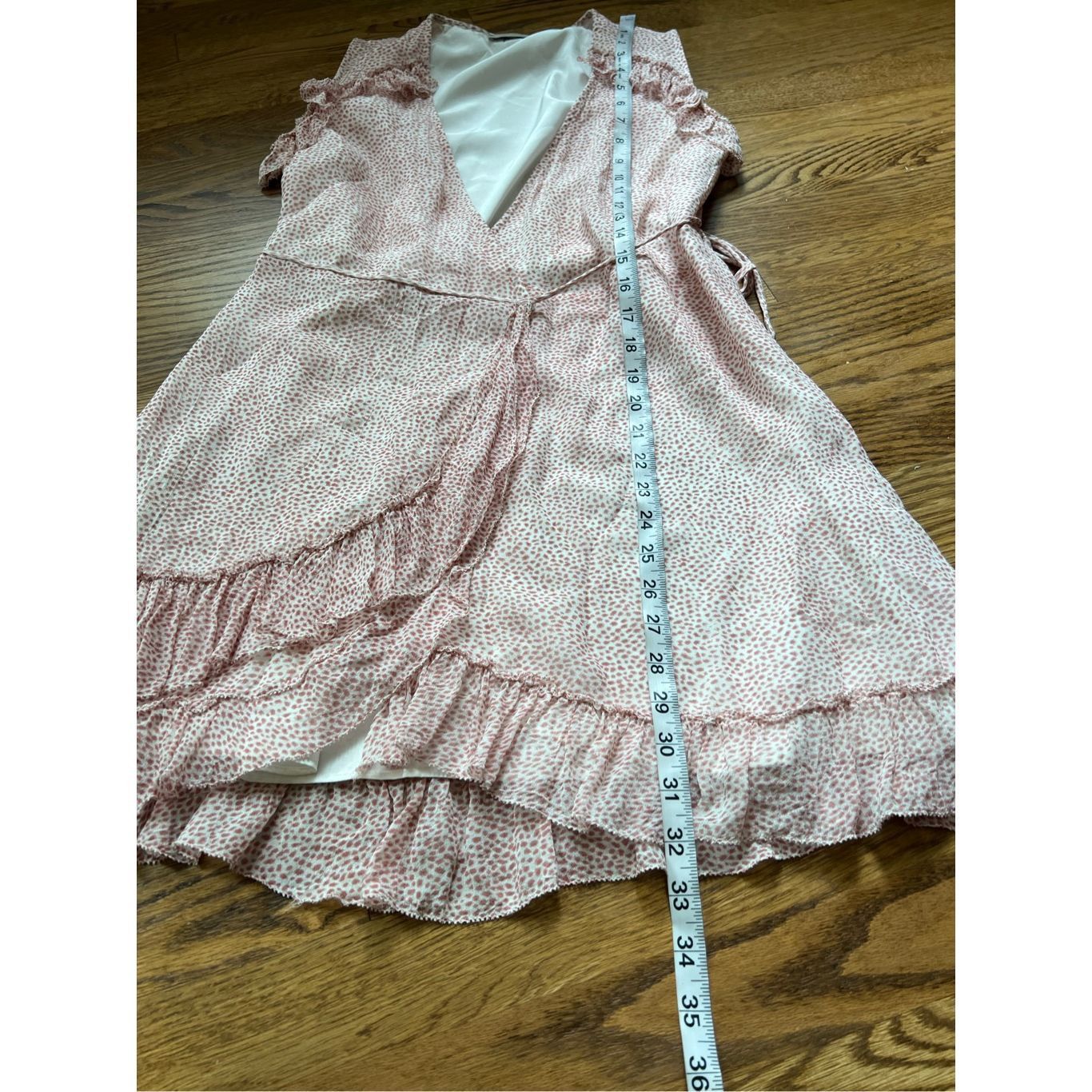 Allsaints AllSaints Pink Priya Leox Wrap Dress sz S Size S / US 4 / IT 40 - 6 Thumbnail
