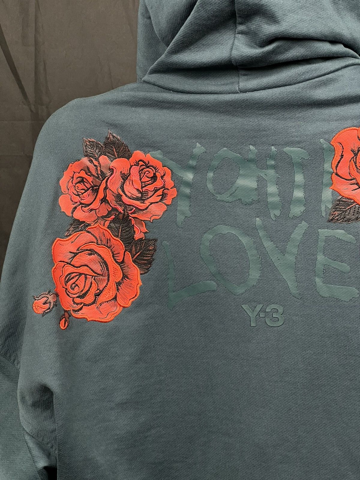 Japanese Brand × Y-3 × Yohji Yamamoto Yohji Yamamoto Y-3 rose crop hoodie "Yohji Love" Size M / US 6-8 / IT 42-44 - 3 Thumbnail