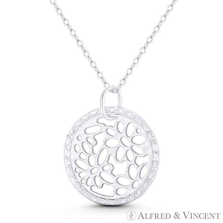 Other Diamond-Cut Pave Hoop & Freeform Cutout Circle Pendant Size ONE SIZE - 1 Preview