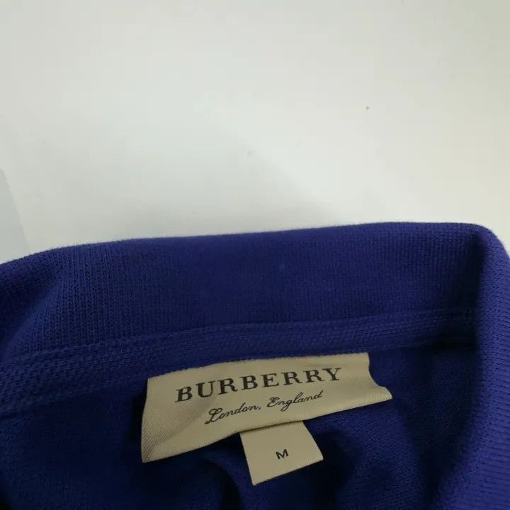 Burberry Burberry Burberry Blue Logo Print Short Sleeve Polo-2507 Size US M / EU 48-50 / 2 - 6 Thumbnail