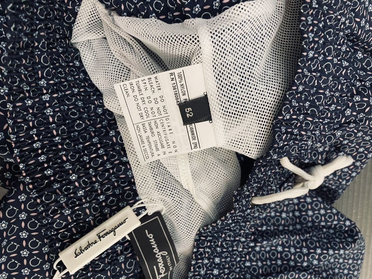 Salvatore Ferragamo Ferragamo 🇮🇹 blue logo accent swimsuit resort boxer 52 NEW Size US 36 / EU 52 - 8 Thumbnail