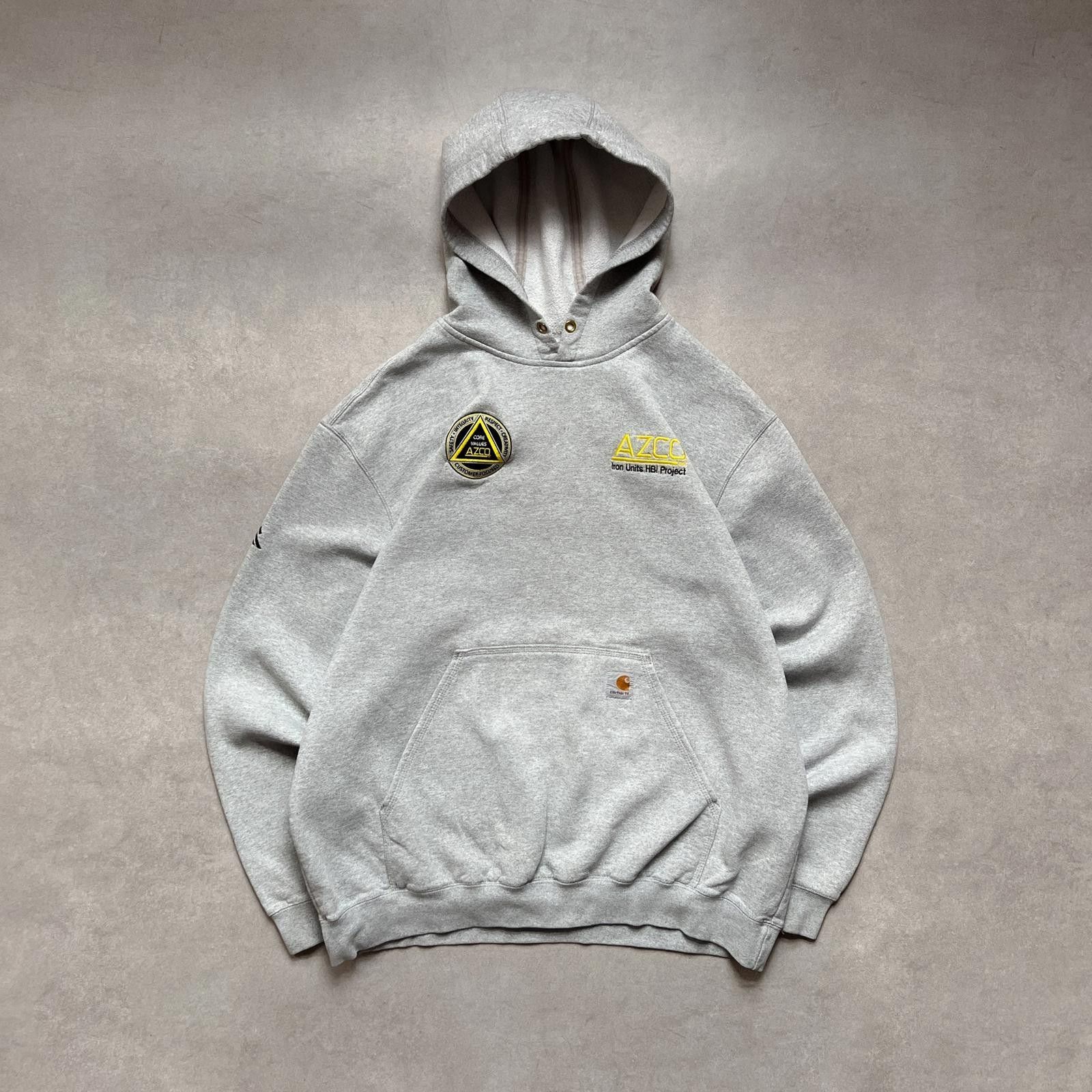 Carhartt 2000s Carhartt "AZCO" Grey Hoodie - XL Size US XL / EU 56 / 4 - 1 Thumbnail