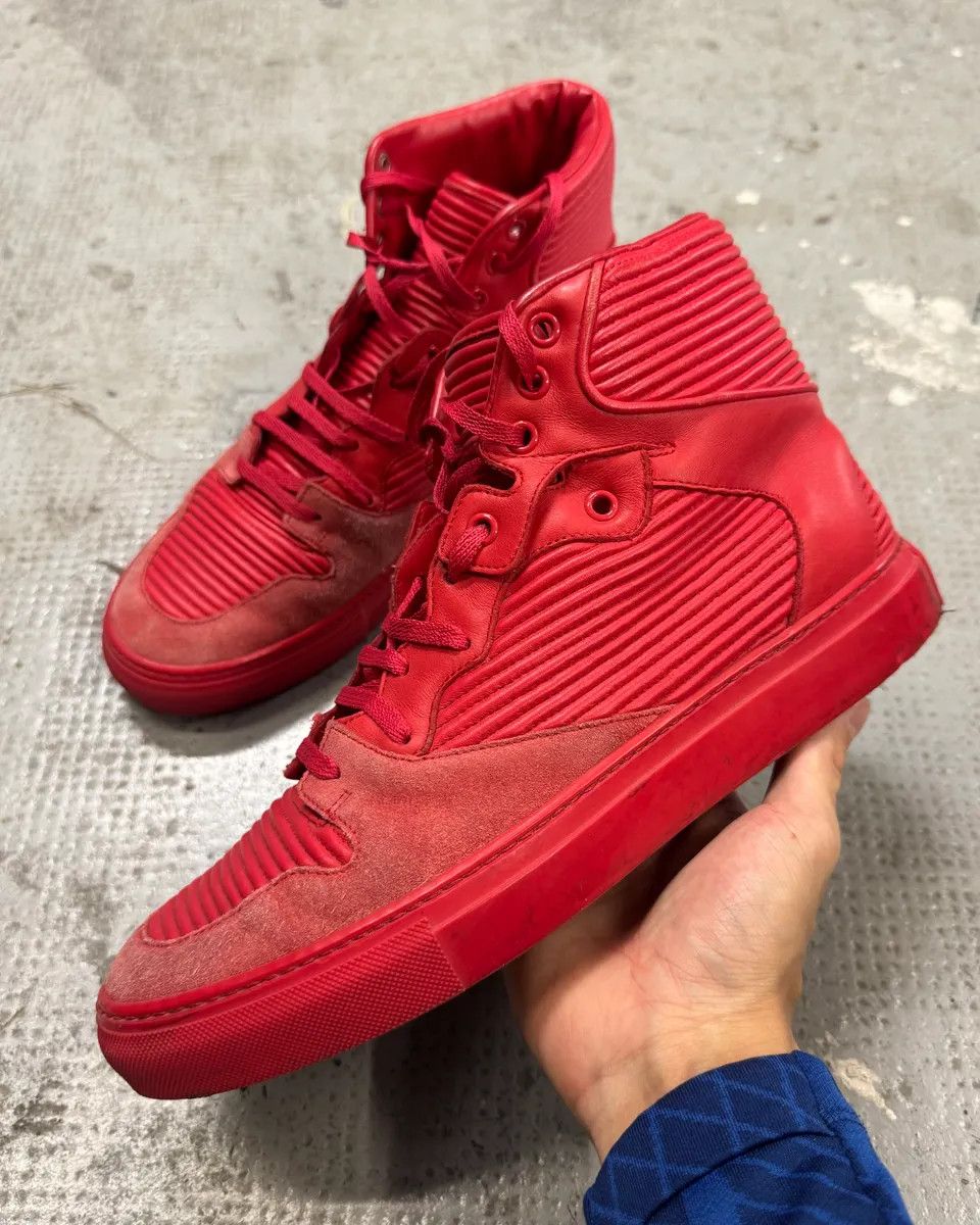 Balenciaga City Red Avant-Garde High Sneakers