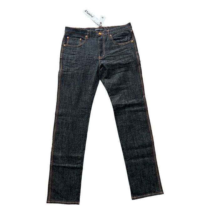 Purple Purple Brand Jeans Mens Drop Fit Slim P002 Blue Size 36/32