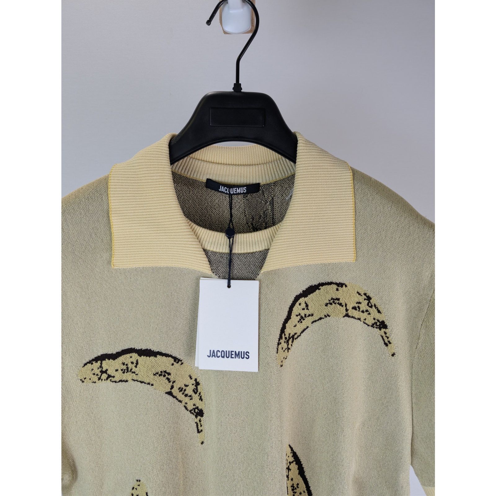 Jacquemus o1rshd1 Le Polo Marino Short-Sleeve Shirt in Banana Yellow Size US L / EU 52-54 / 3 - 7 Thumbnail