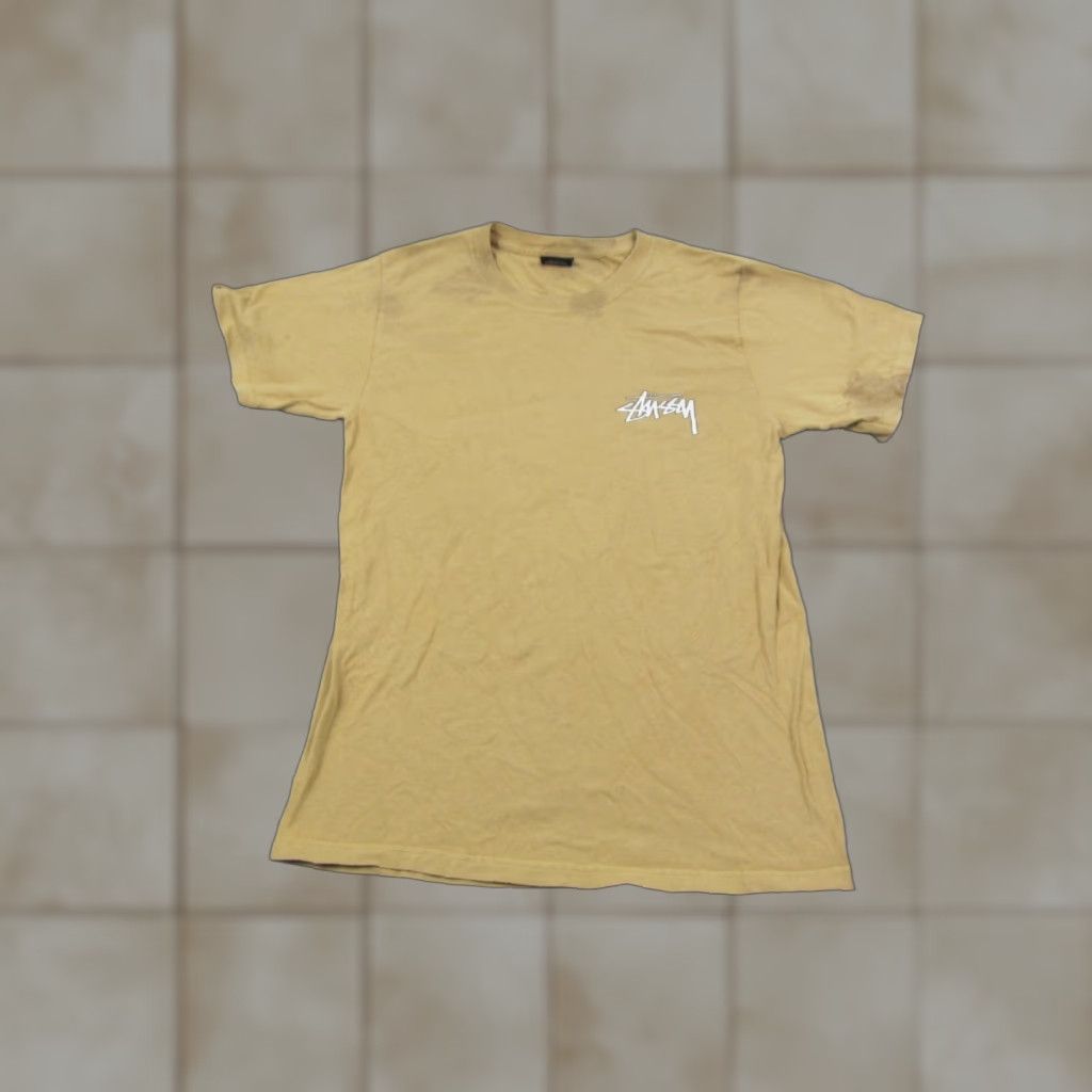 Vintage Stussy Shirt Mens S Gold Mysticism For The Modern Age Tee Graphic Casual 90s Retro Logo Cotton Short Sleeve Crew Neck T-Shirt Mens S Yellow Size US S / EU 44-46 / 1 - 1 Thumbnail