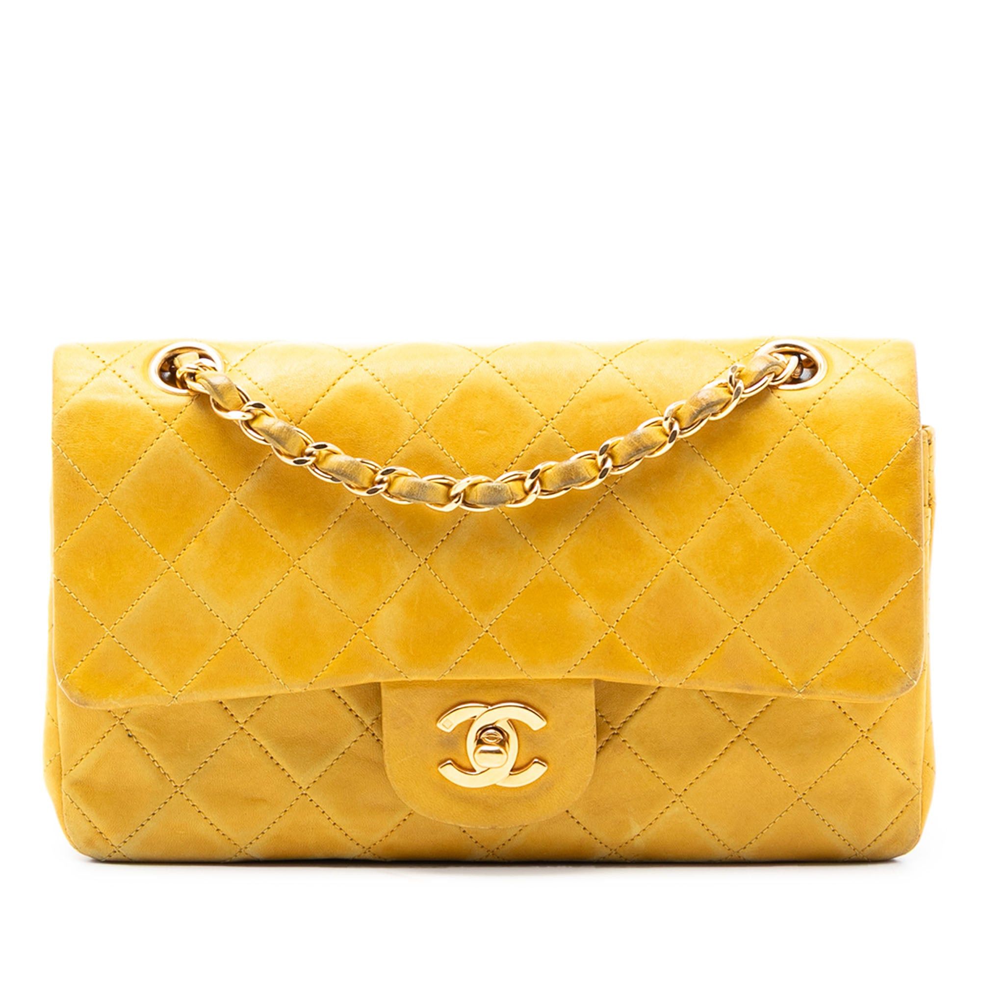 Small Classic Lambskin Double Flap
