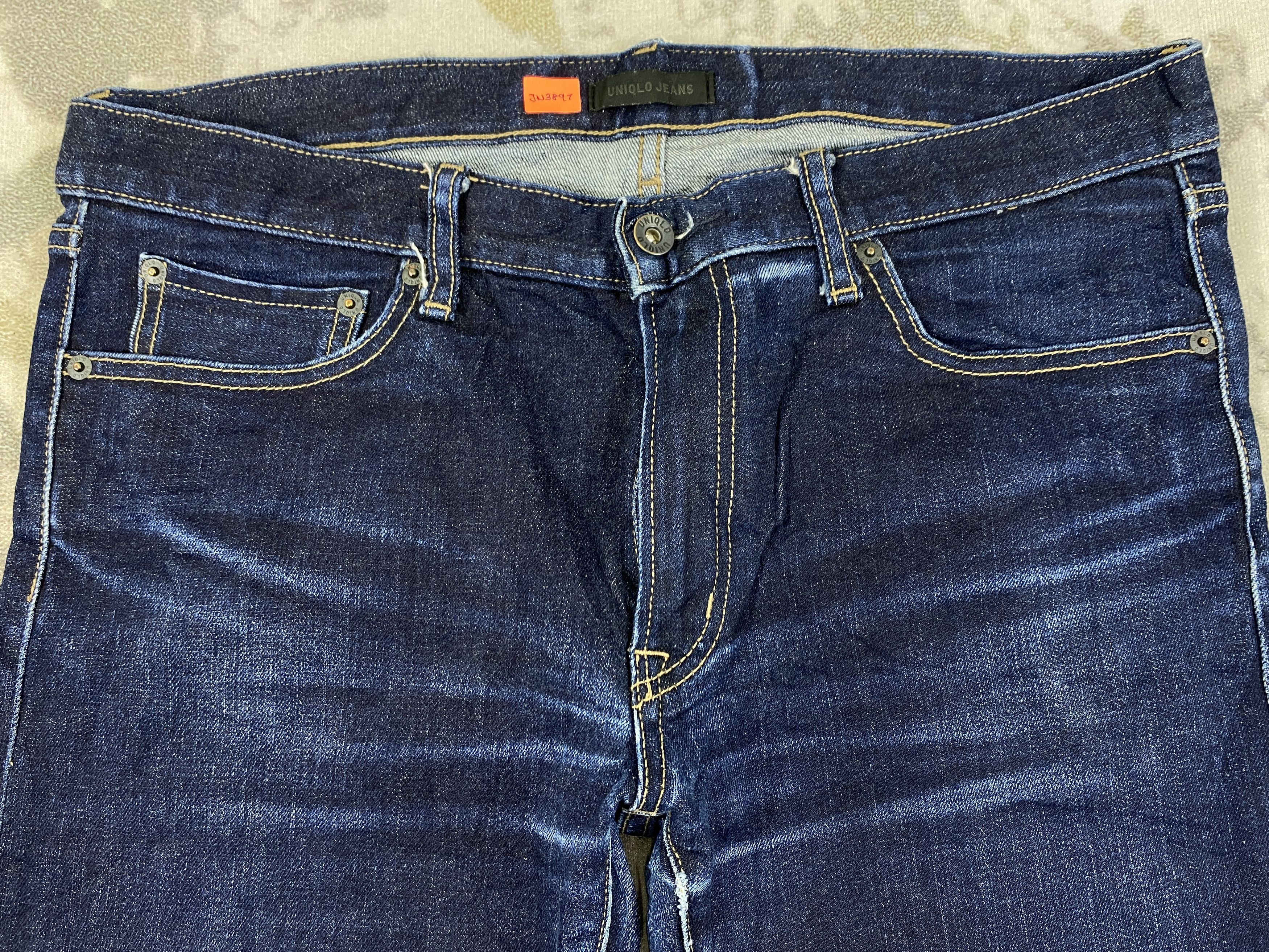 Japanese Brand Redline Dark Blue Uniqlo Jeans 35x28.5 Denim- JN3897 Size US 35 - 3 Thumbnail