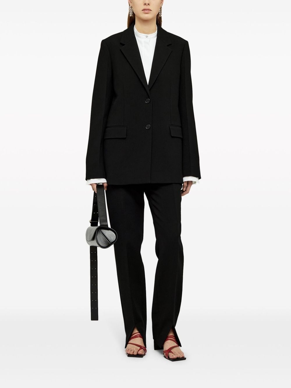 Jil Sander o1w1db10825 Trouser in Black Size 28" / US 6 / IT 42 - 2 Thumbnail