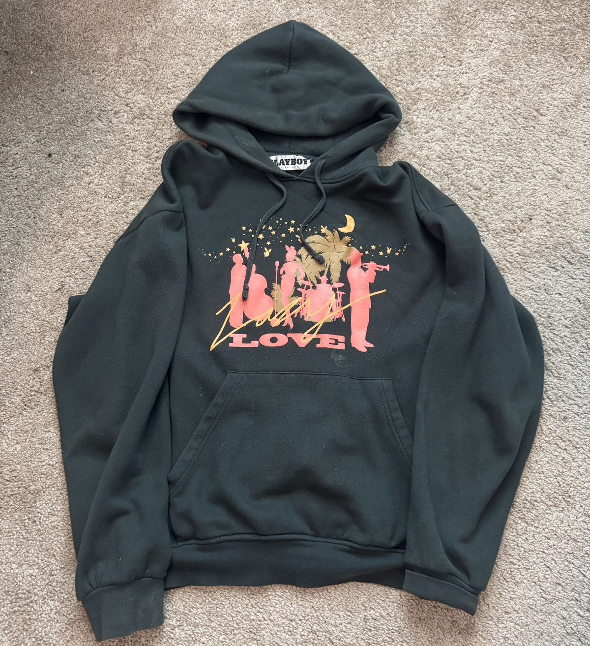 Playboy Playboy Love Hoodie Green Vintage 🔥 Size US M / EU 48-50 / 2 - 1 Thumbnail
