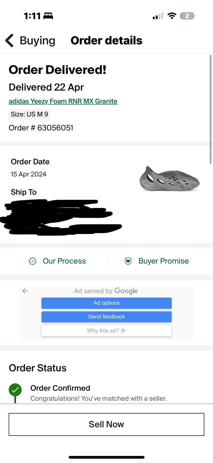 Yeezy Yeezy Foam RNR MX Granite Size US 9 / EU 42 - 15 Thumbnail