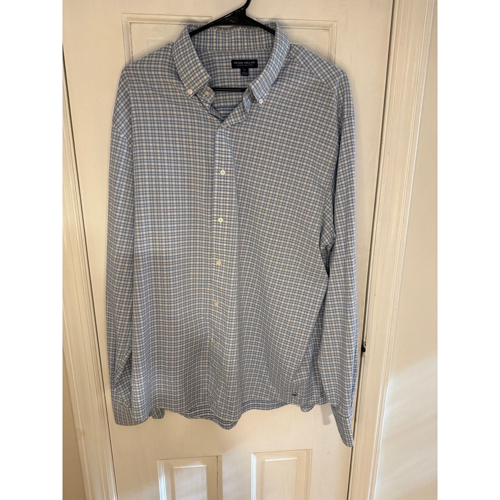 Peter Millar Peter Millar Men's Blue/White Pattern Button Down - XL Size US XL / EU 56 / 4 - 1 Thumbnail