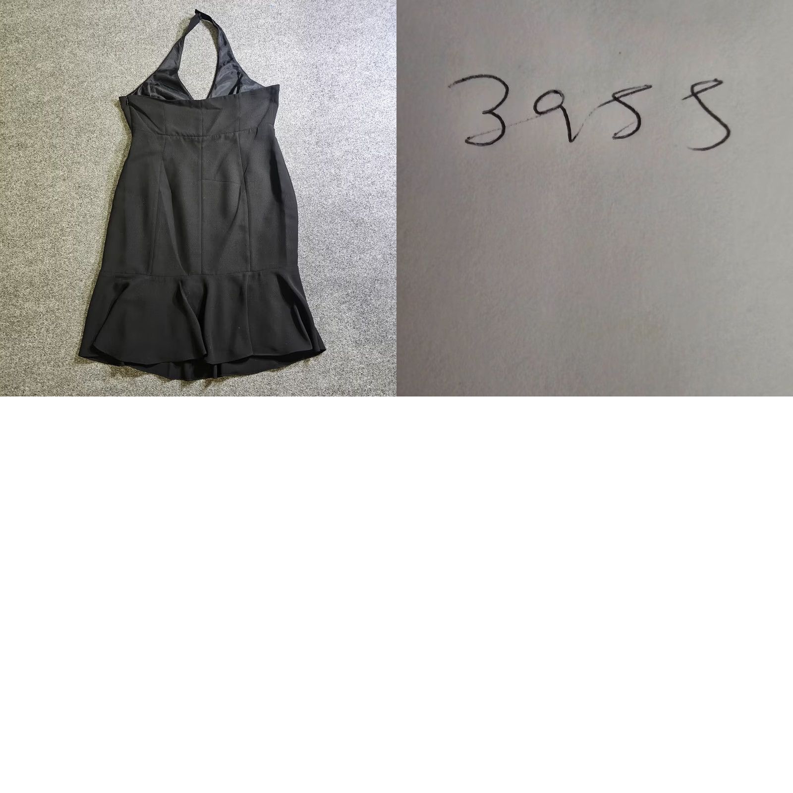 Chaps Chaps Dress Womens 14 Black Halter Short Fitted Ruffle Hem Cocktail Party LBD Formal Dress Womens XS-Plus? Size 36" / US 14 / IT 50 - 8 Thumbnail