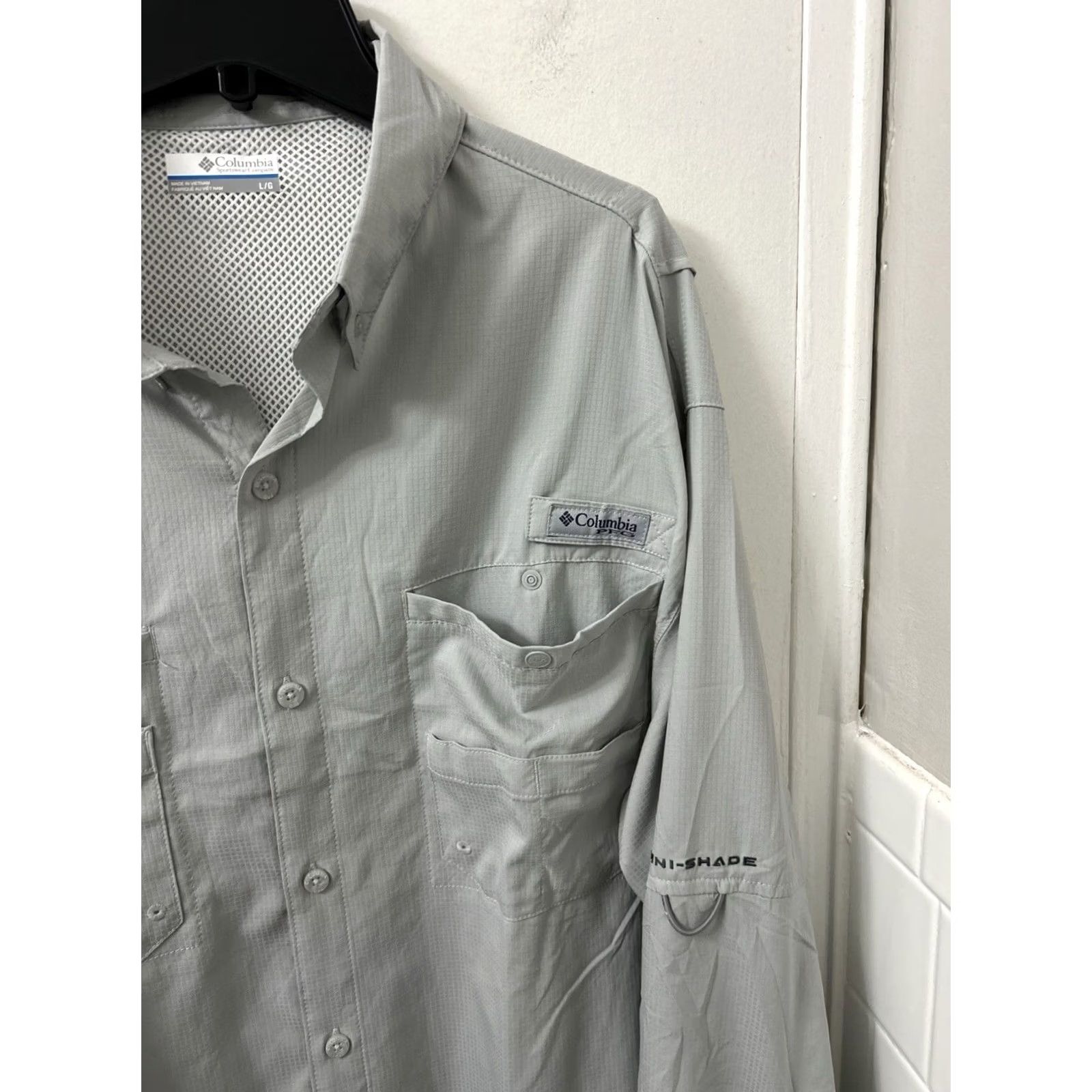Vintage Columbia PFG Shirt Mens Large Gray Tamiami Omni-Shade Outdoor Fishing L/S Size US L / EU 52-54 / 3 - 4 Thumbnail