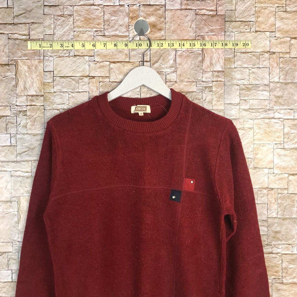 Homespun Knitwear × Japanese Brand Norcia Red vintage Sweatshirt #A900 Size US S / EU 44-46 / 1 - 2 Thumbnail