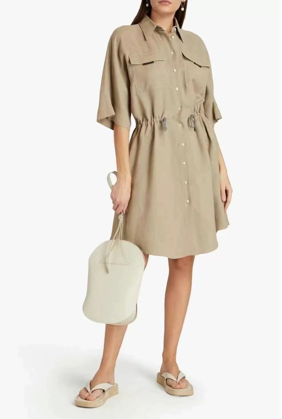 Brunello Cucinelli Brunello Cucinelli Shirt Dress Size US S / EU 44-46 / 1 - 1 Thumbnail