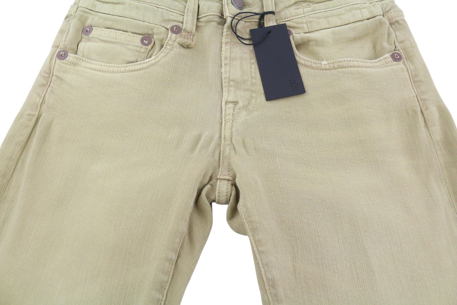 R13 BOY STRAIGHT 26 Khaki Stretch Faded Ankle Casual 86285 Size 26" / US 2 / IT 38 - 12 Thumbnail