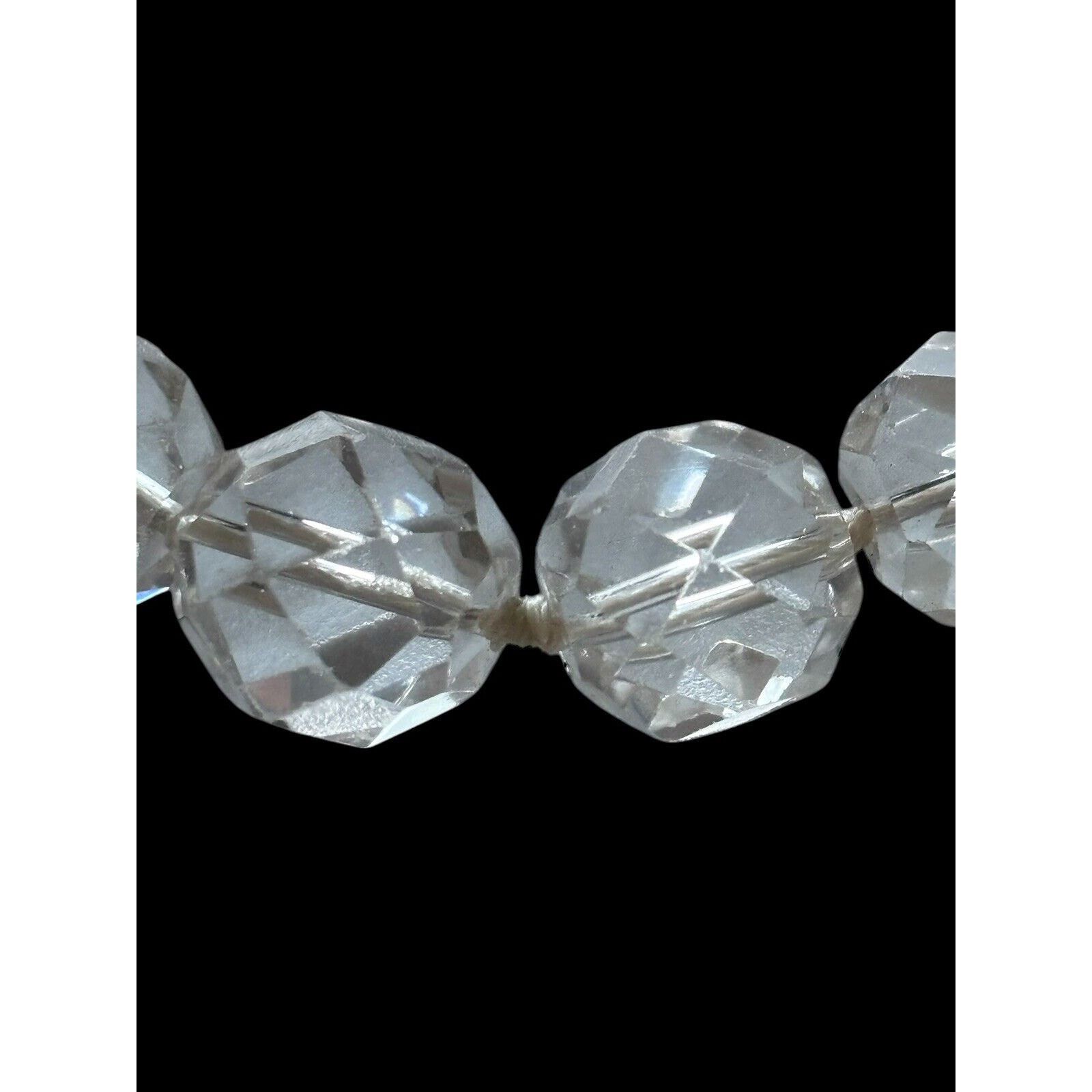 Other STERLING Quartz Rock Crystal Art Deco Necklace 1920s 19” Size ONE SIZE - 4 Thumbnail