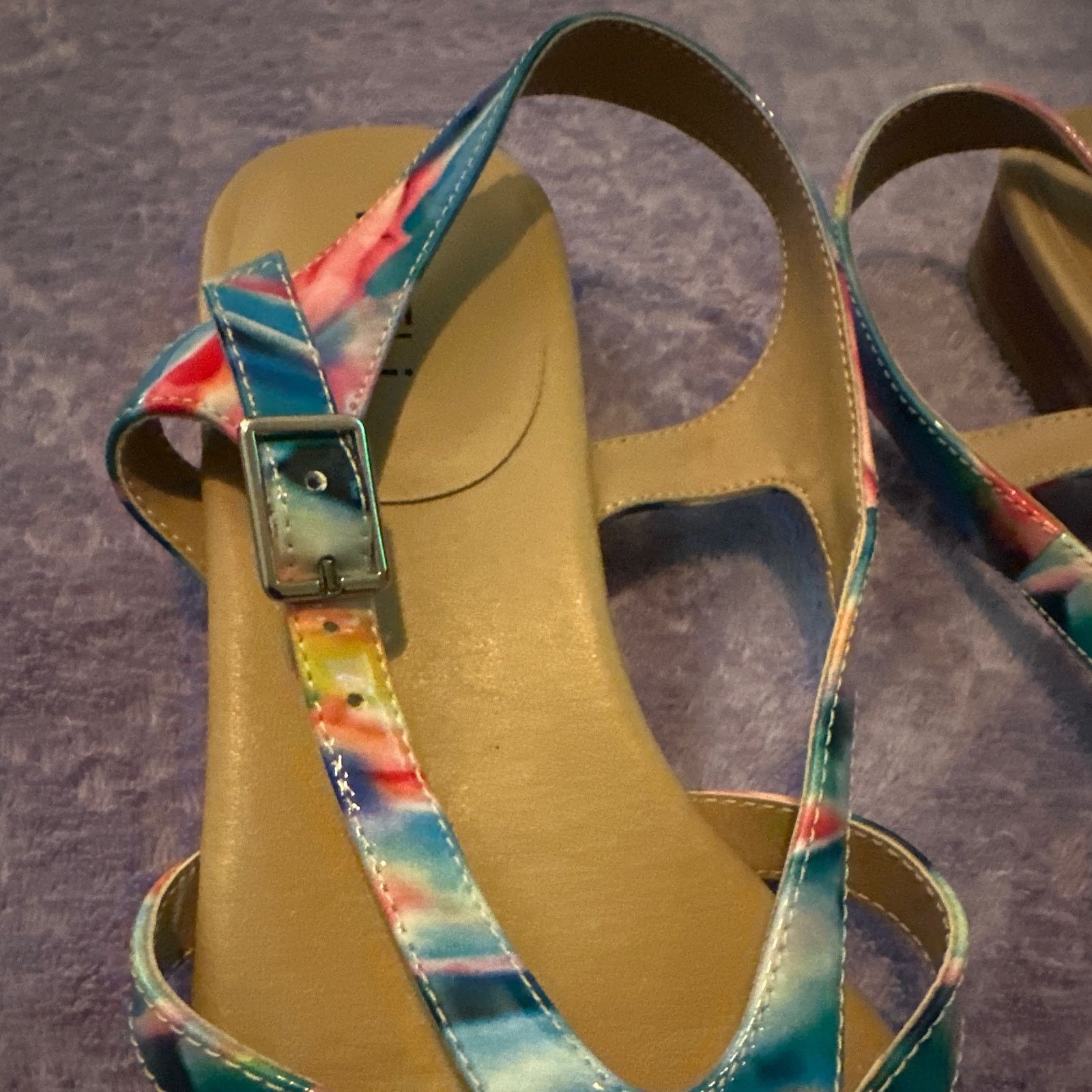 VANELI VANELI Multicolor Watercolor Sandal Sz 9N (Fits me like 8.5) Size US 9 / IT 39 - 2 Thumbnail
