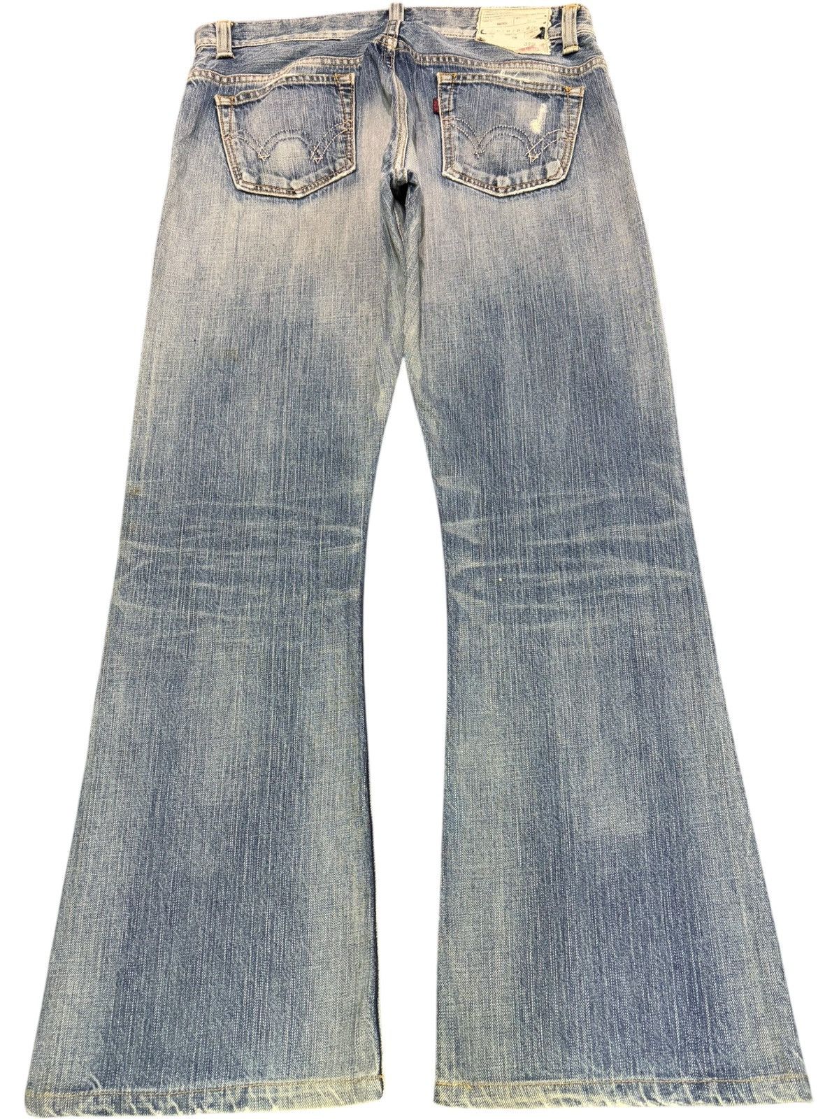 Edwin Vintage Japanese Edwin 503 Distress Flare Jeans Size 31" - 2 Thumbnail