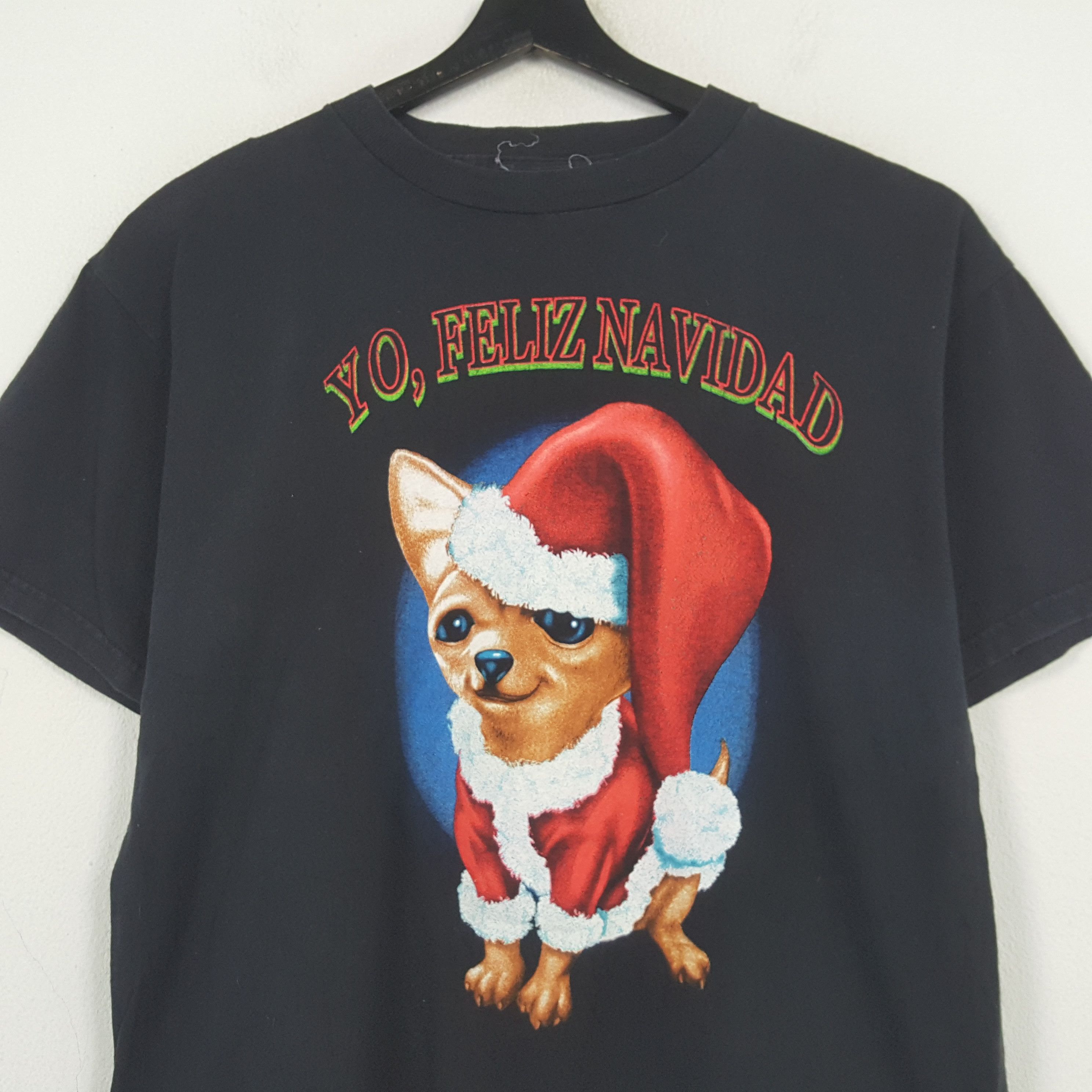 Tultex Taco Bell Dog Yo Feliz Navidad Vintage Tshirt 32 Size US M / EU 48-50 / 2 - 2 Thumbnail