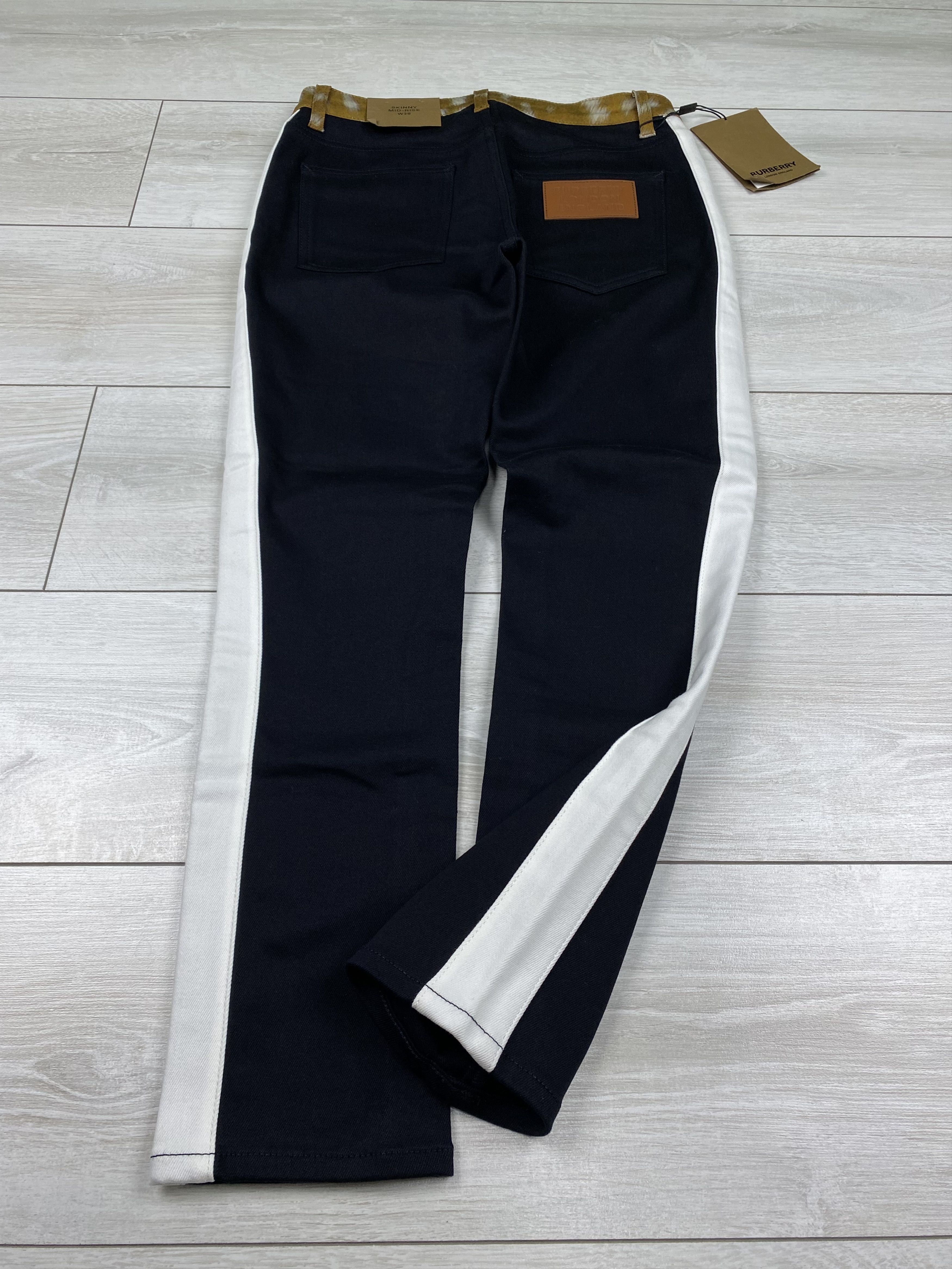 Burberry Burberry Black Denim Deer Bambi Print Trim Skinny Jeans Size 28" / US 6 / IT 42 - 6 Thumbnail