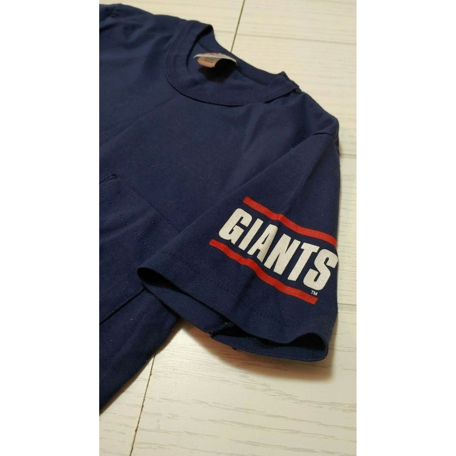 Vintage VINTAGE NY Giants Football Pocket T-Shirt Blue Small Unisex Adults USA Made 25in Long 16in Pit to Pit Shirt Mens Womens Boys Girls Size US S / EU 44-46 / 1 - 2 Thumbnail