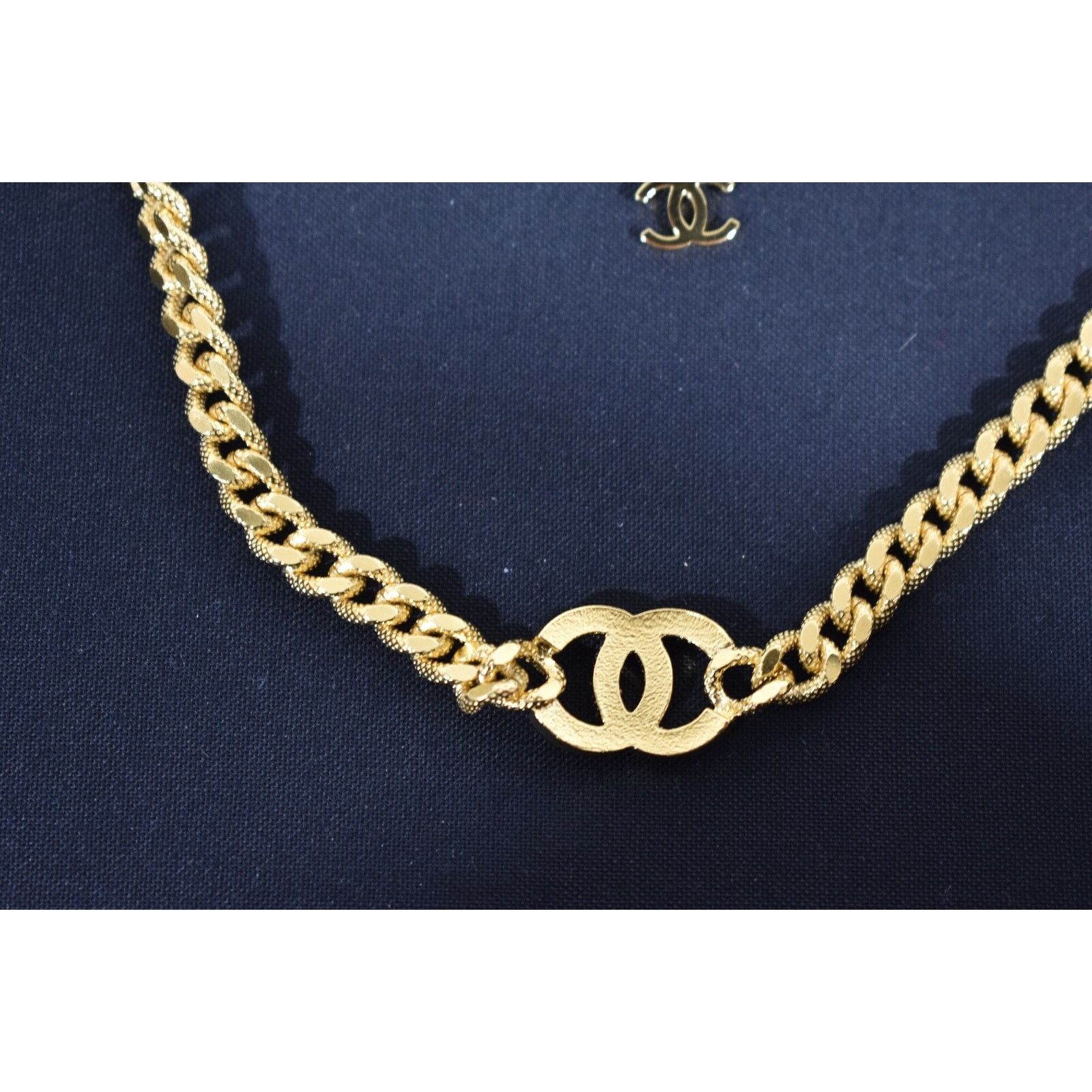 Chanel Chanel REV Gold Golden Crystal Choker Pendant Necklace Size ONE SIZE - 12 Thumbnail