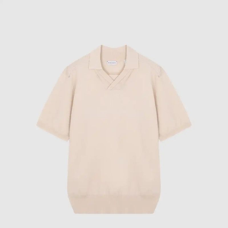 Burberry Burberry Men's Ivory Short Sleeve Wool T-Shirt Size US L / EU 52-54 / 3 - 1 Thumbnail
