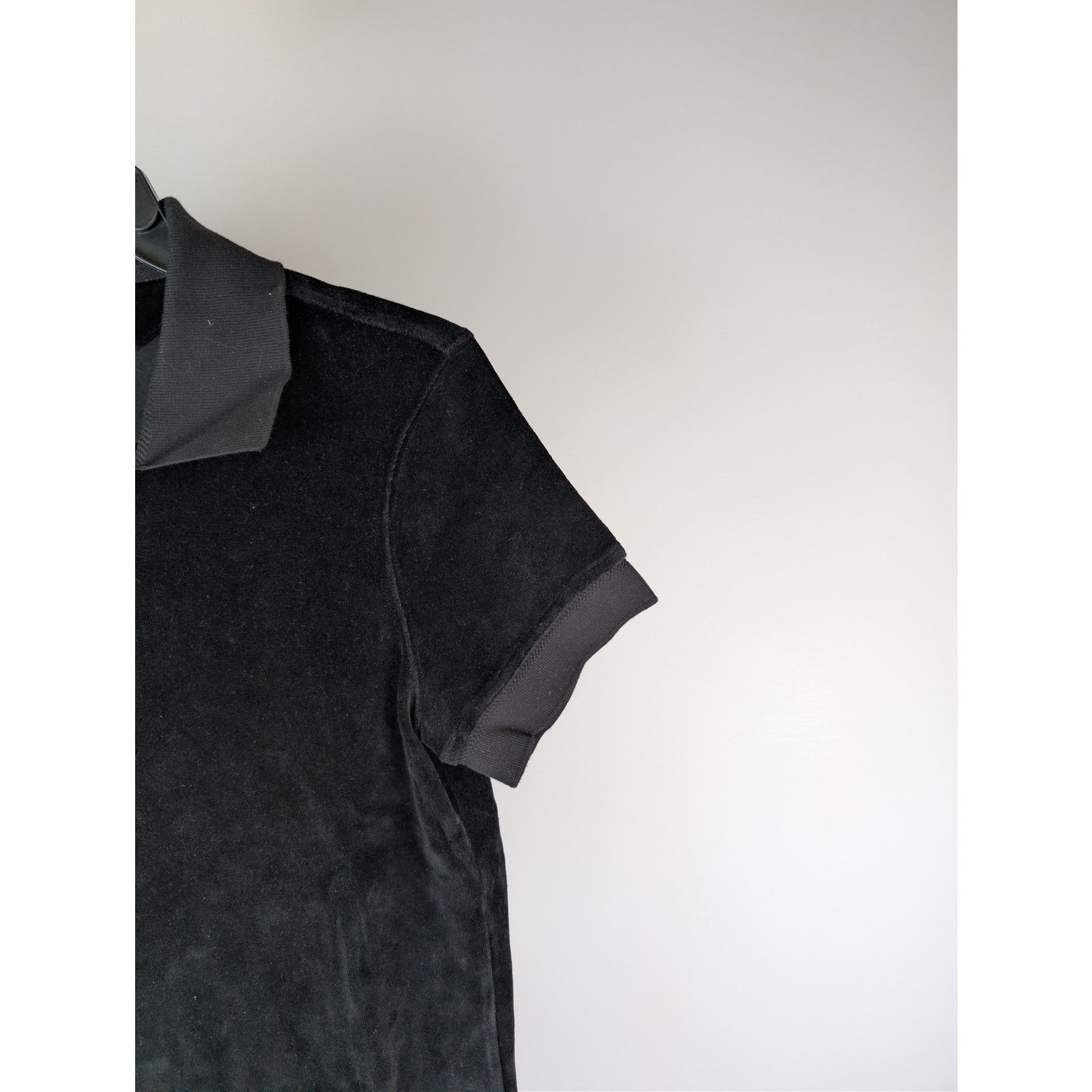 Tom Ford o1rshd1 CC20 Black Modal Velour Polo Shirt in Black Size US M / EU 48-50 / 2 - 5 Thumbnail