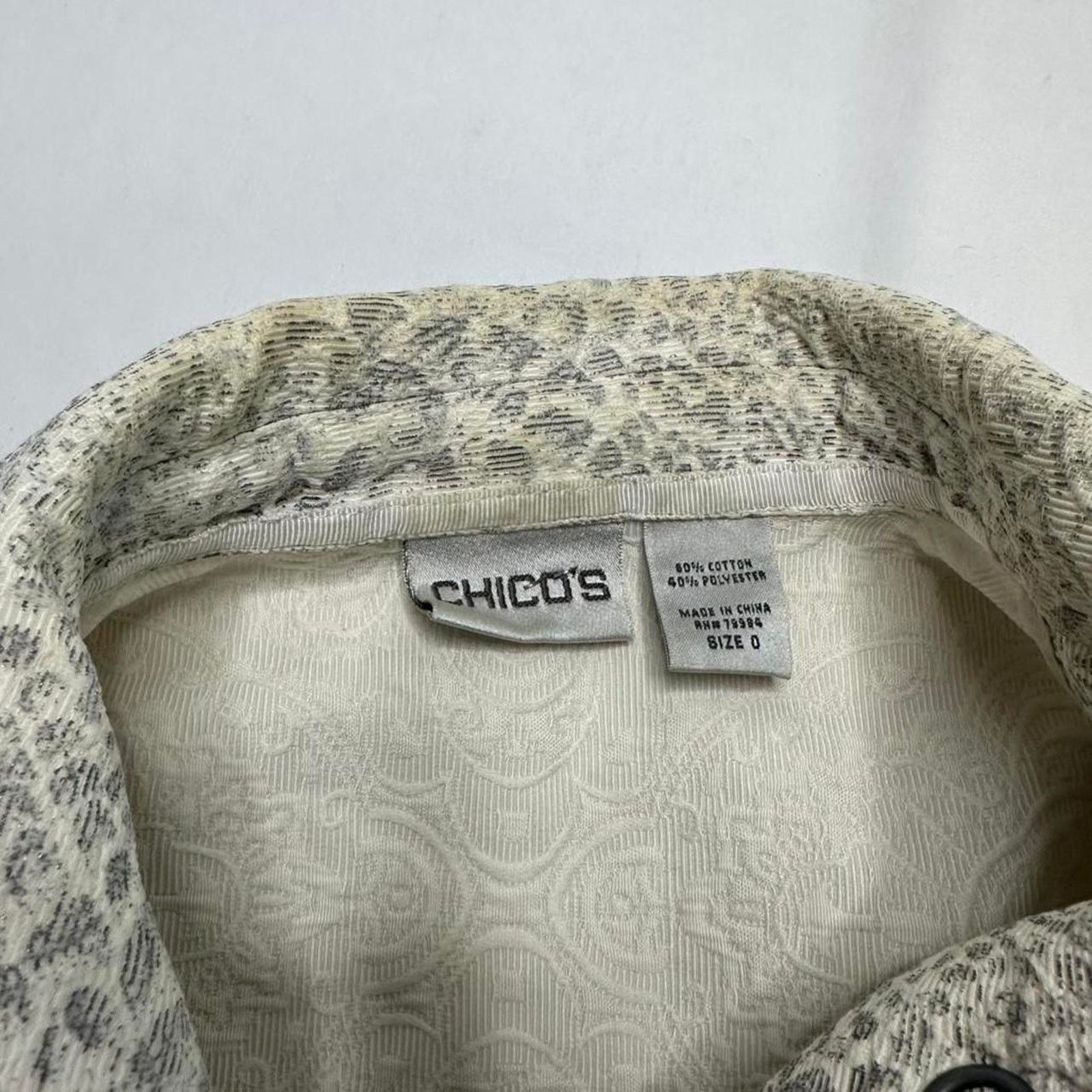 Chicos Chicos Vintage Belted Grey White Leopard Coat Size 0 Small Size S / US 4 / IT 40 - 7 Thumbnail