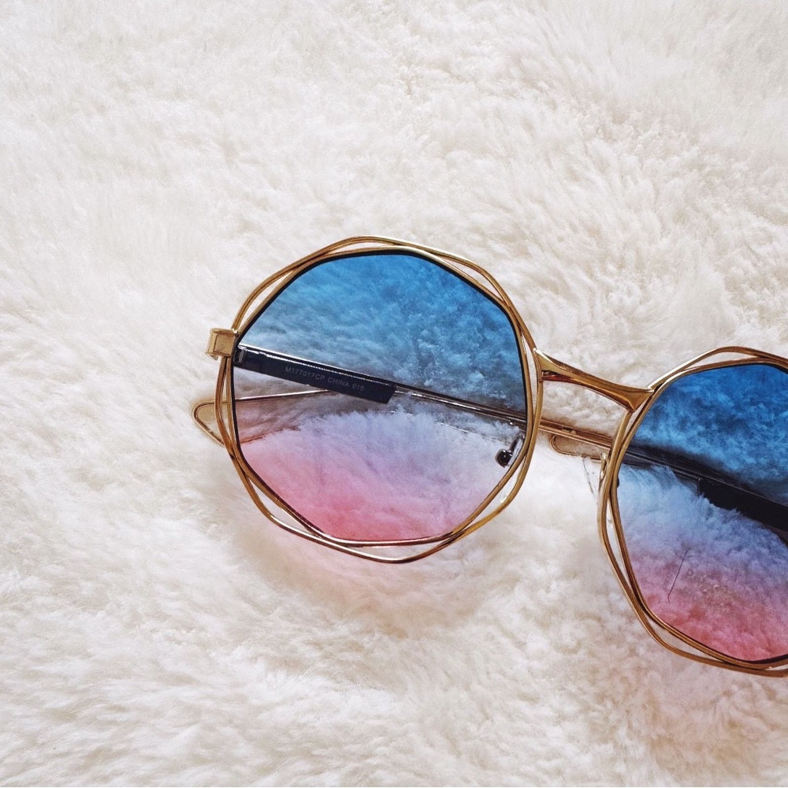 Other Seraphina Blue & Pink Geometric Sunglasses Size ONE SIZE - 5 Thumbnail