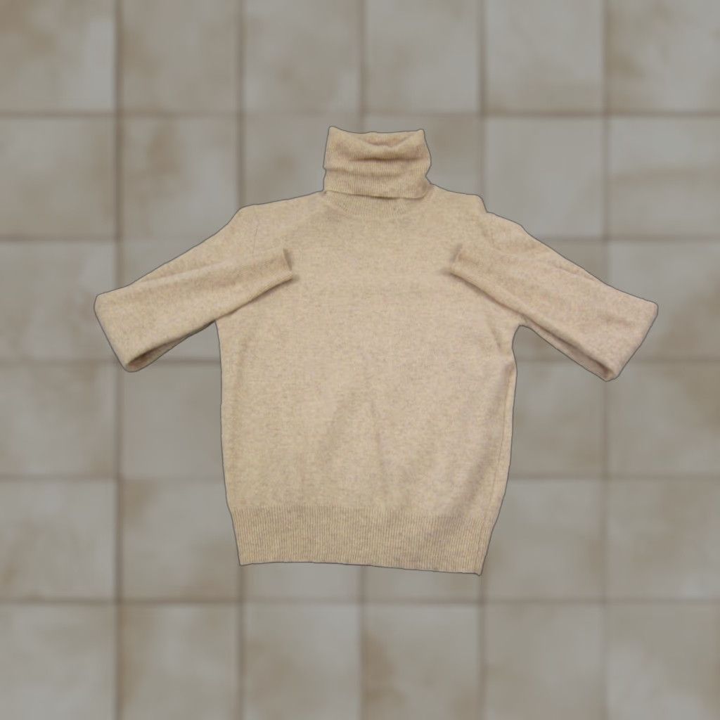 Evan Picone VINTAGE Evan Picone Sweater Women PL Turtleneck Wool Angora Ivory 90s Pullover, Knit, Long Sleeve, Petite, Casual, Regular Mens/Girls Size L / US 10 / IT 46 - 1 Thumbnail
