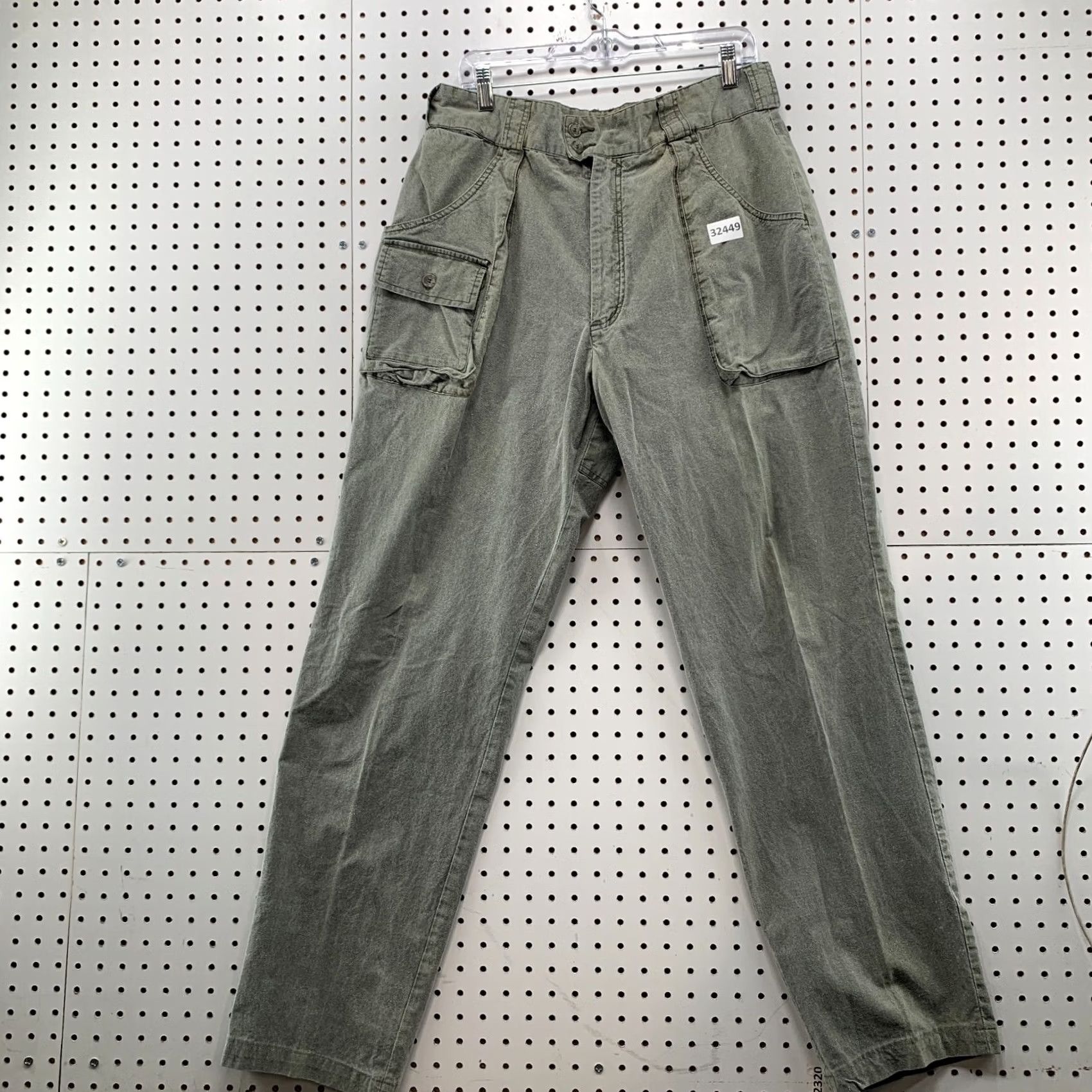 Vintage Vintage Cabela’s Pants Mens Canvas 35x33 Olive Green Outdoor Cargo Flat Front 33 Inseam Mens Size US 35 - 2 Thumbnail
