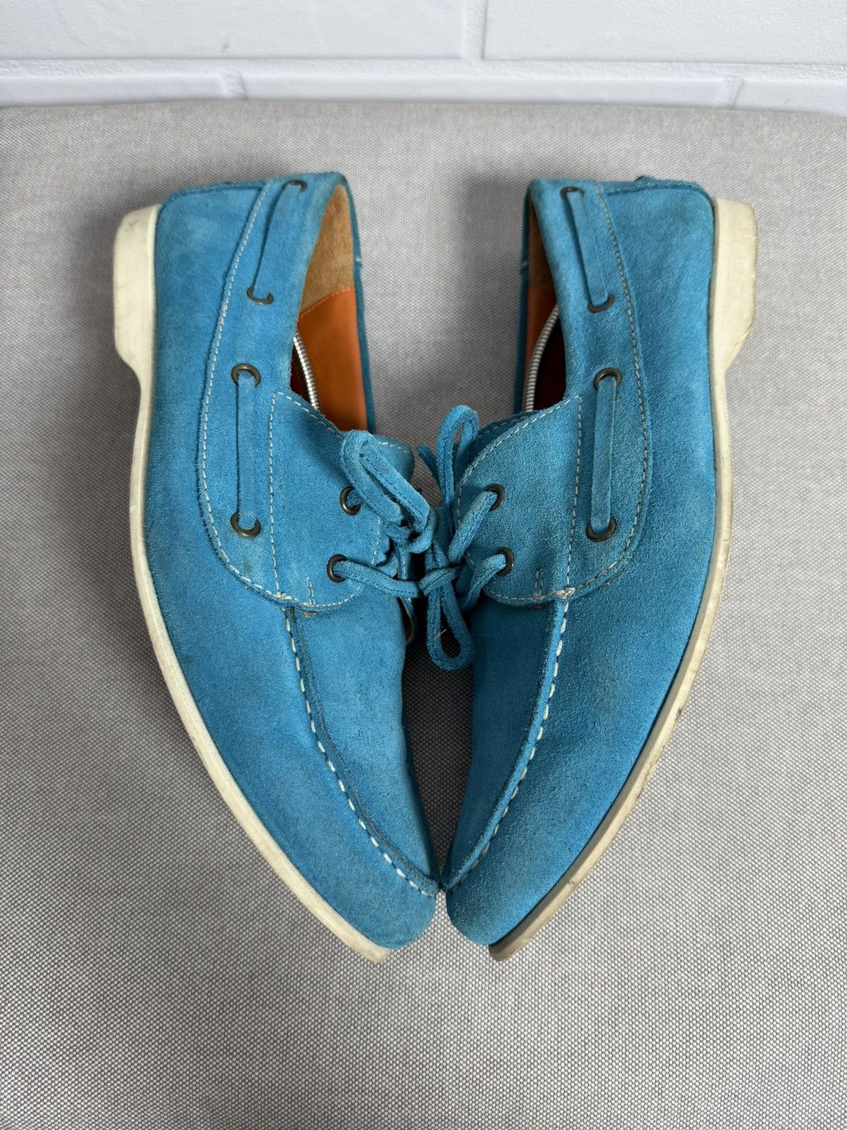 Etro ETRO Milano Men's Shoes Suede Blue Size 41-41.5 US 8.5-9 Size US 8.5 / EU 41-42 - 5 Thumbnail