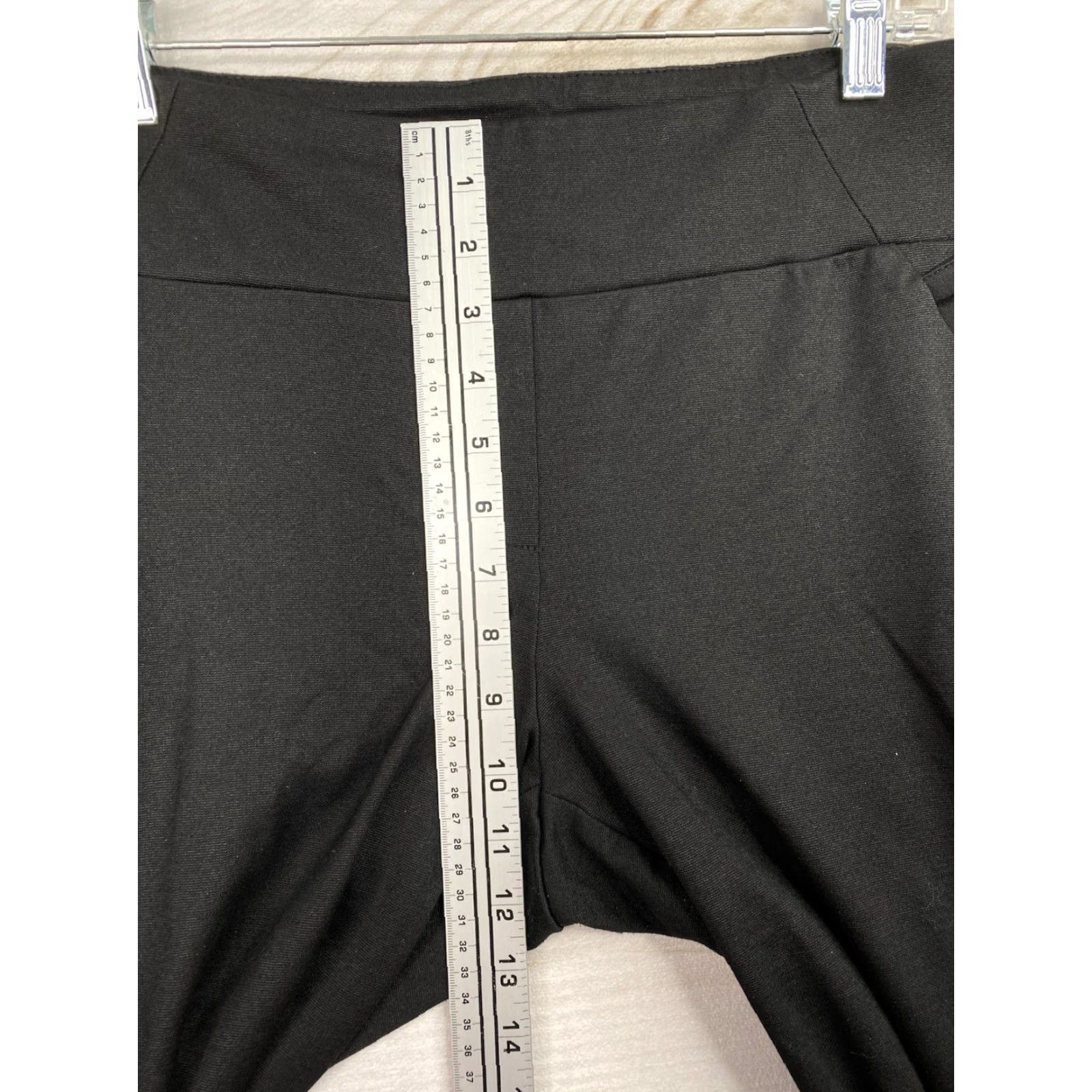 Vintage SOHO Leggings Womens PL Black High Rise Ankle Cropped Pull On Comfy Gym Size 36" / US 14 / IT 50 - 4 Thumbnail