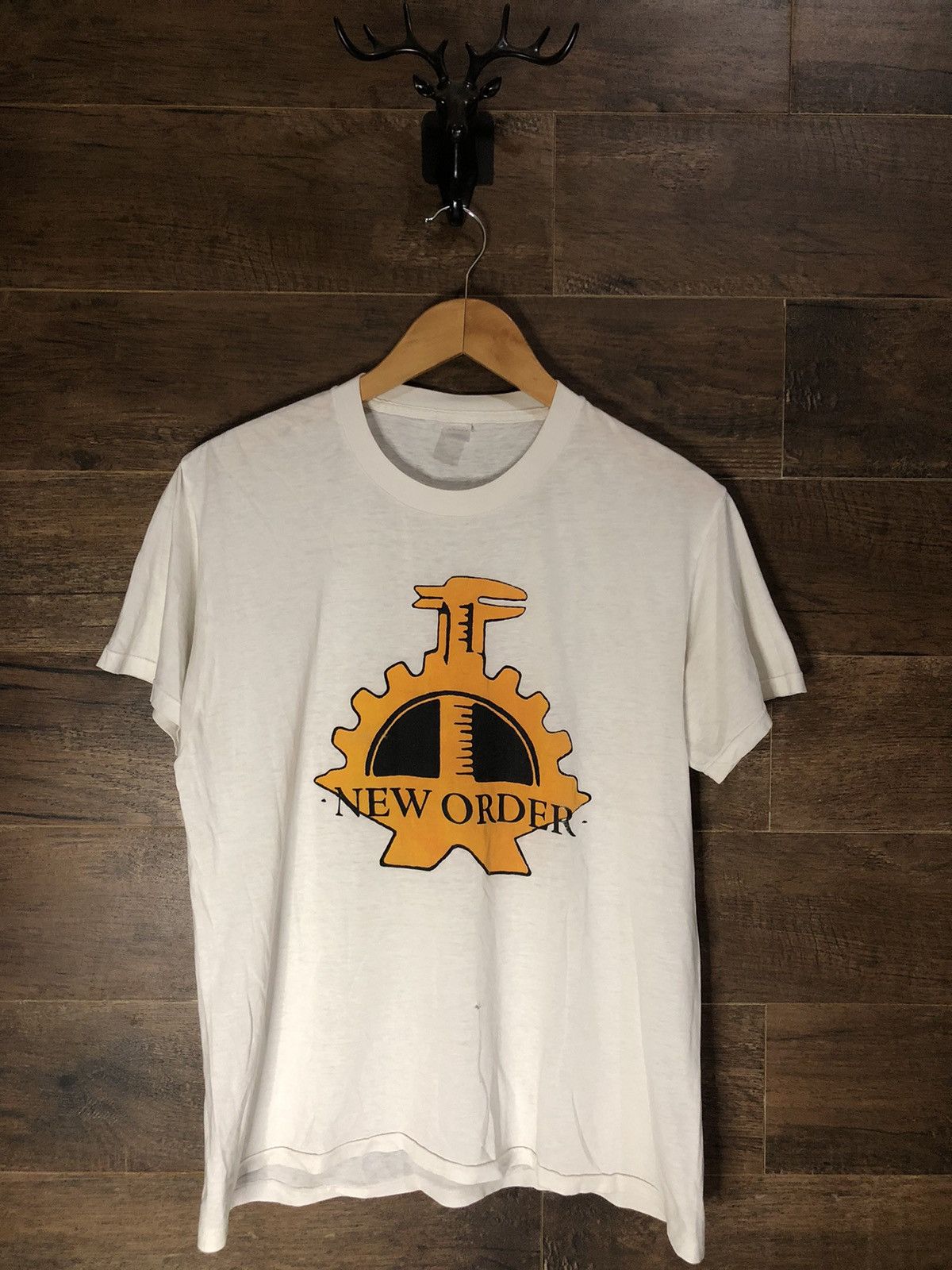 Vintage Late 80s New Order Gear Shirt Joy Division