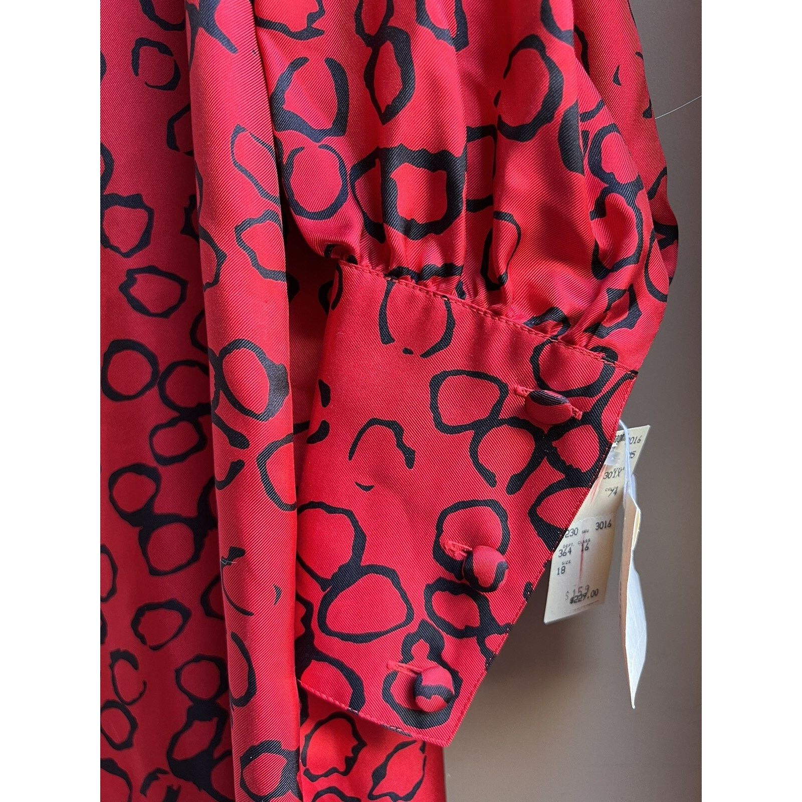 I. Magnin NWT 70s I Magnin Stanley Sherman Silk (18) Dress Vintage Size XXL / US 16-18 / IT 52-54 - 3 Thumbnail