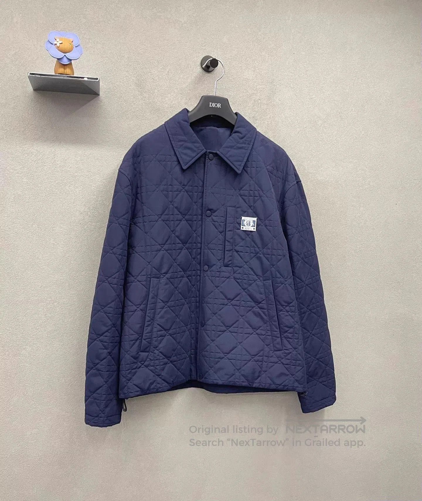 Dior Blue Quilted Light Jacket Size M. Size US M / EU 48-50 / 2 - 3 Thumbnail