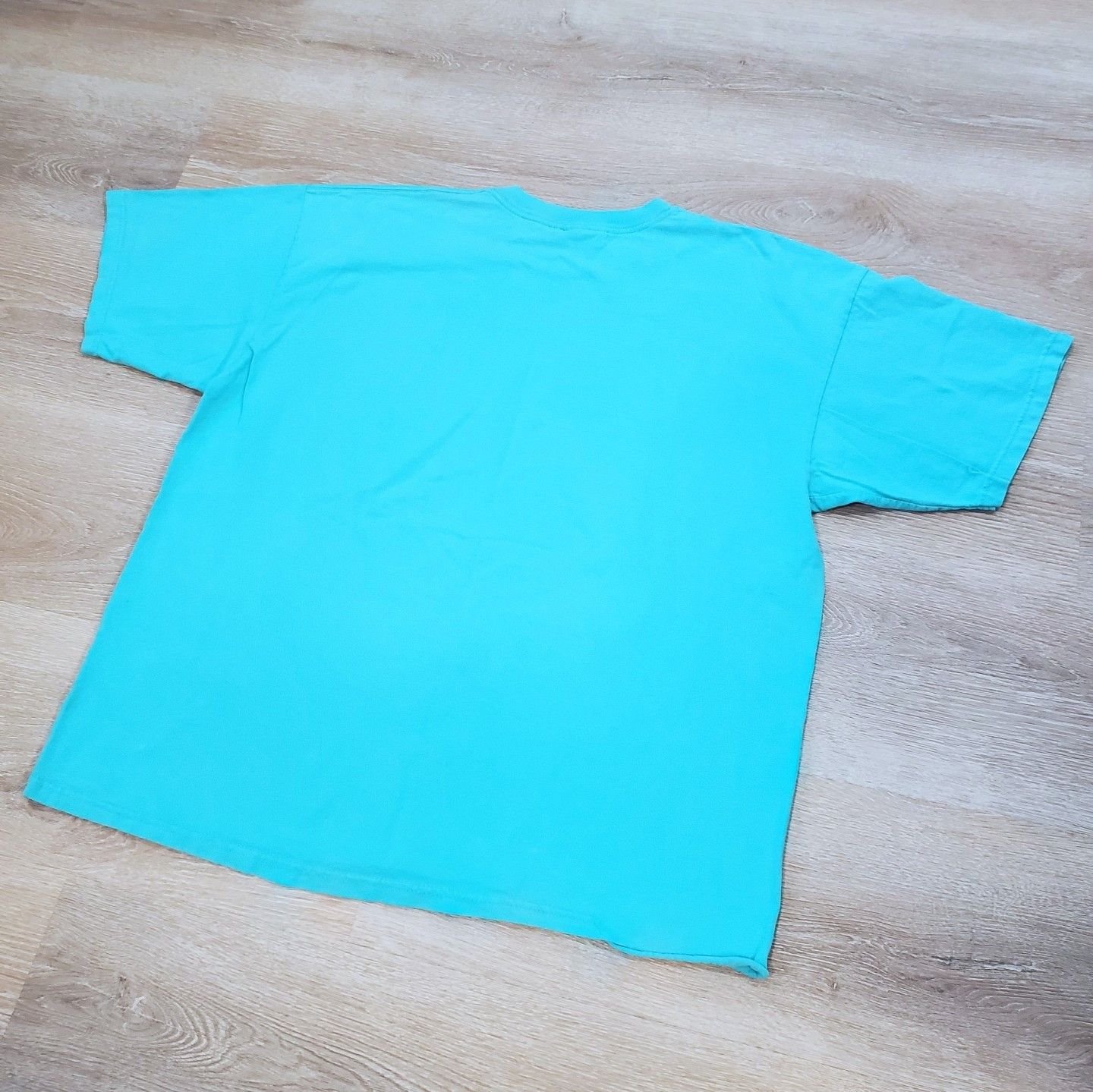 Polo Ralph Lauren × Vintage Vintage 90s Polo Ralph Lauren Crew Neck T-Shirt Aqua Blue Size US XXL / EU 58 / 5 - 6 Thumbnail
