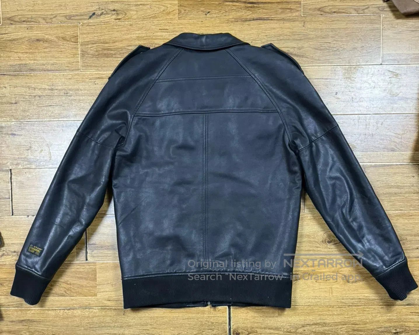 G-Star GSTAR RAW Men's Leather Flight Jacket. Size US L / EU 52-54 / 3 - 2 Thumbnail