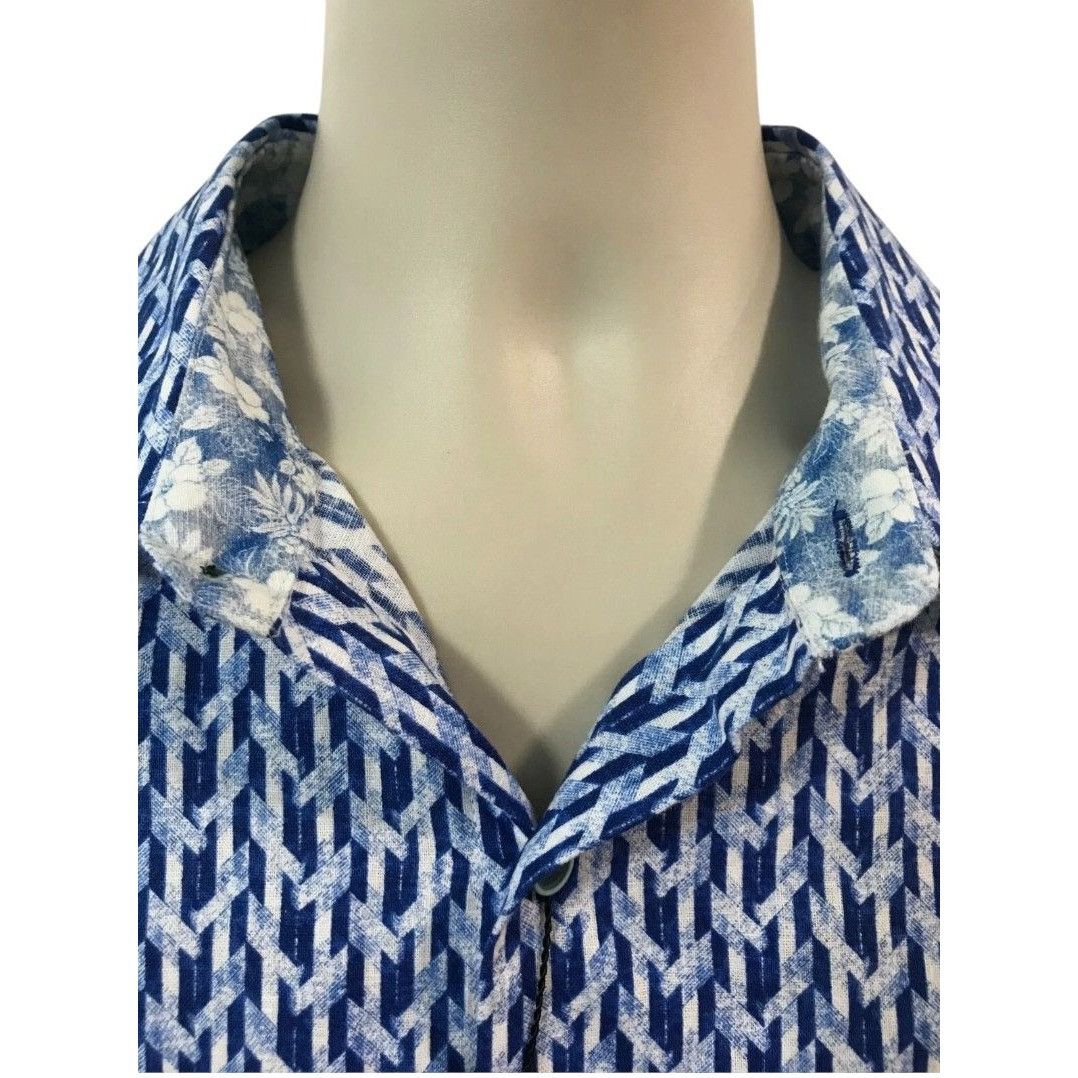 Robert Graham Robert Graham Tulsa Geo Blue White Long Sleeve Button Down S Size US S / EU 44-46 / 1 - 8 Thumbnail