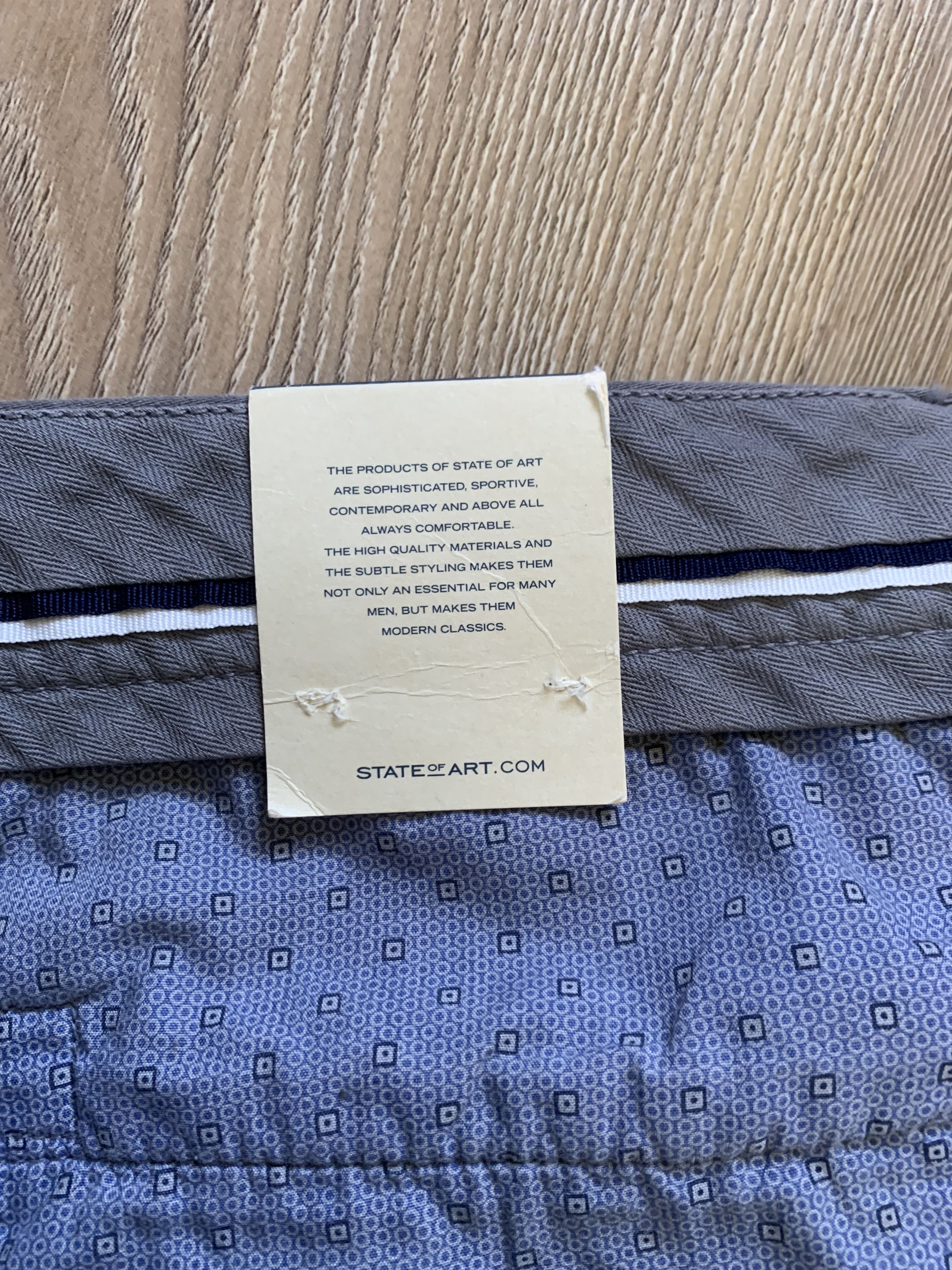 Designer State Of Art Men's Cotton Chino Pants Size US 32 / EU 48 - 12 Thumbnail