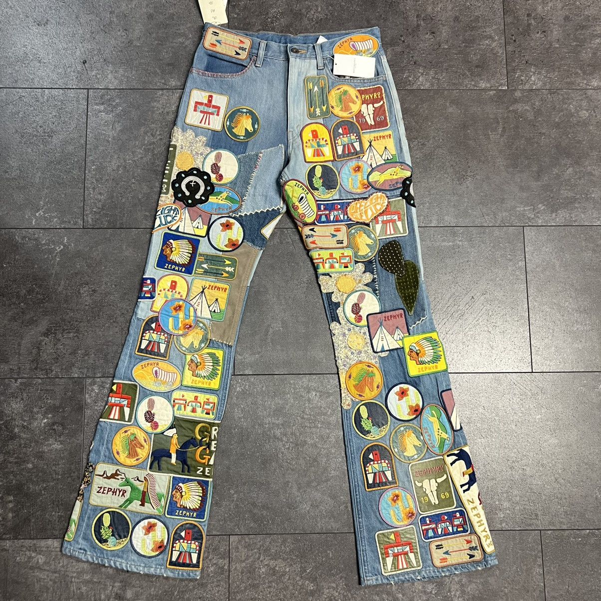 Kapital Kountry Kapital Denim 5P Rat Flare Pants Indigo Processing Size US 30 / EU 46 - 1 Thumbnail
