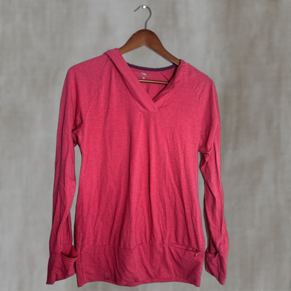 Outdoor Research Outdoor Research Shirt Womens Small S Hooded Long Sleeve Casual Activewear Colorblock Red Brownish 90s? Size S / US 4 / IT 40 - 1 Thumbnail