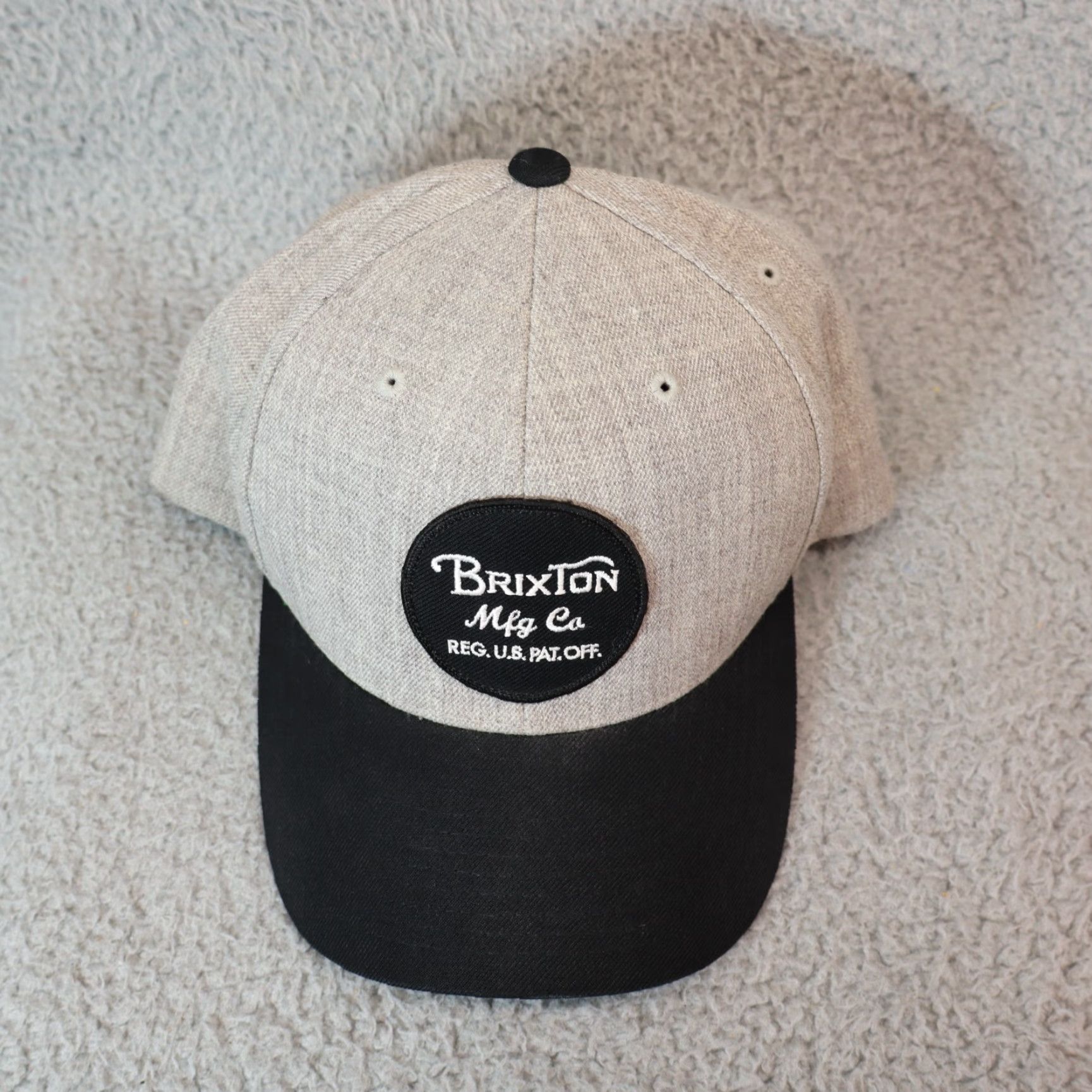 Brixton Brixton MFG Hat Cap SnapBack Black Grey Outdoors Patch One Size Size ONE SIZE - 3 Thumbnail