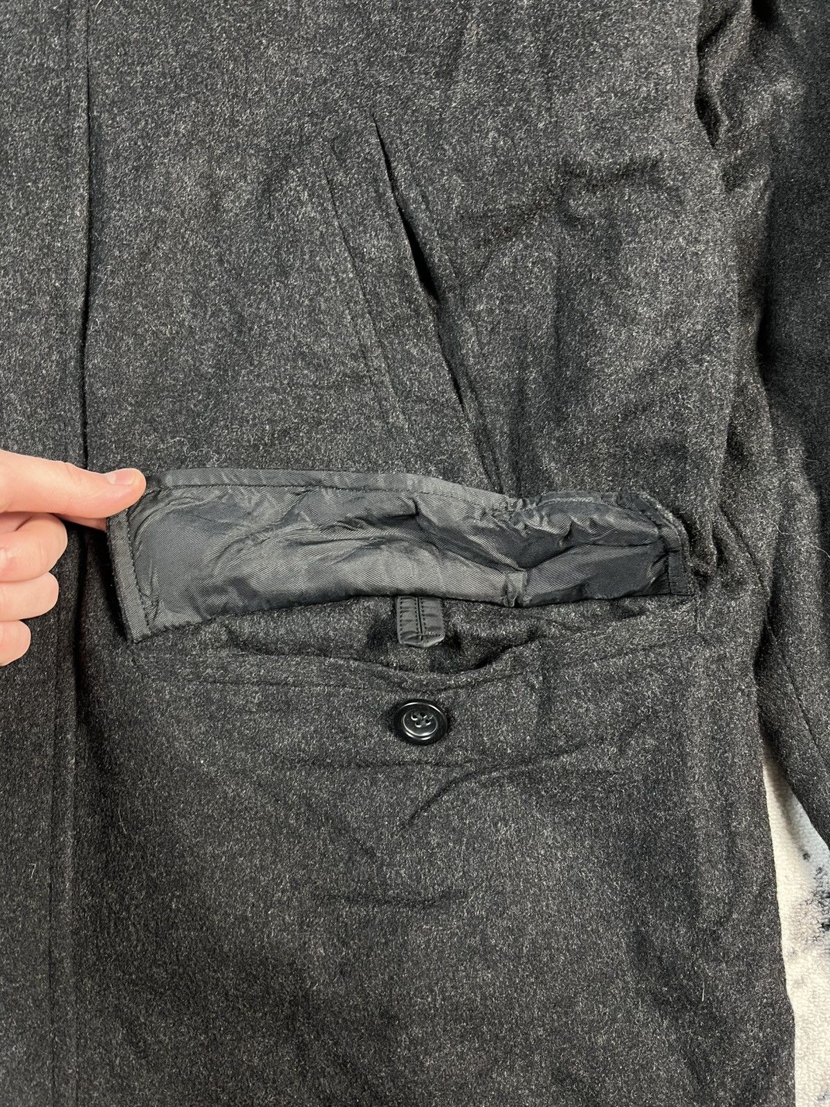 Valstar Reversible Wool Jacket Raincoat Side Italian Made Boxy Fit Size US L / EU 52-54 / 3 - 5 Thumbnail