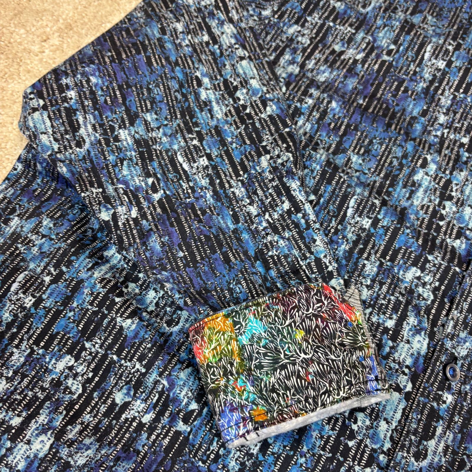 Robert Graham Robert Graham Abstract Pattern Flip Cuff Button Up Shirt 2XL Size US XXL / EU 58 / 5 - 3 Thumbnail