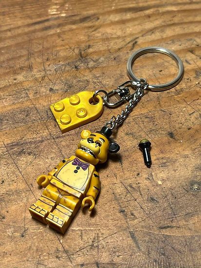 Cartoon Network FNAF Bonnie Freddy minifigure keychain custom handmade Size ONE SIZE - 10 Thumbnail