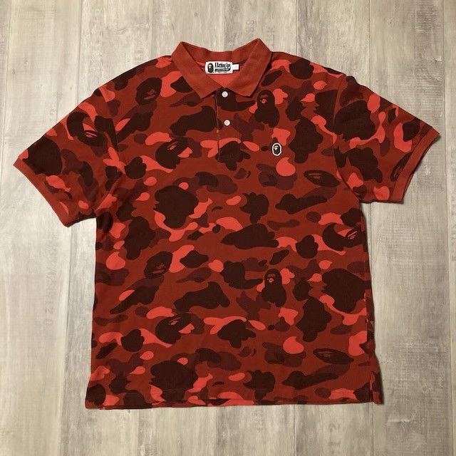Bape Mix Camo Relaxed Side Shark Polo | Grailed